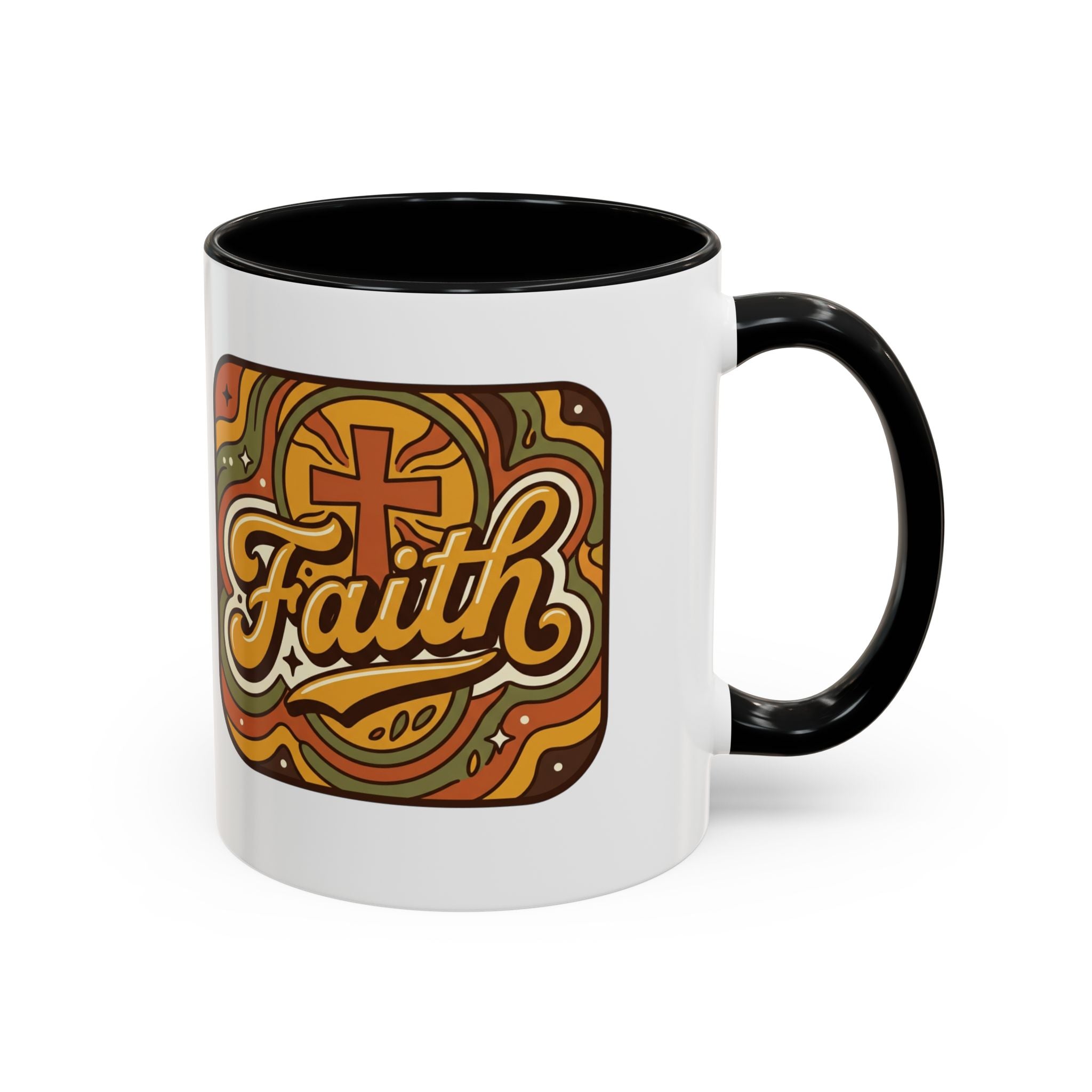 Faith Retro Script Mug | Accent Coffee Mug