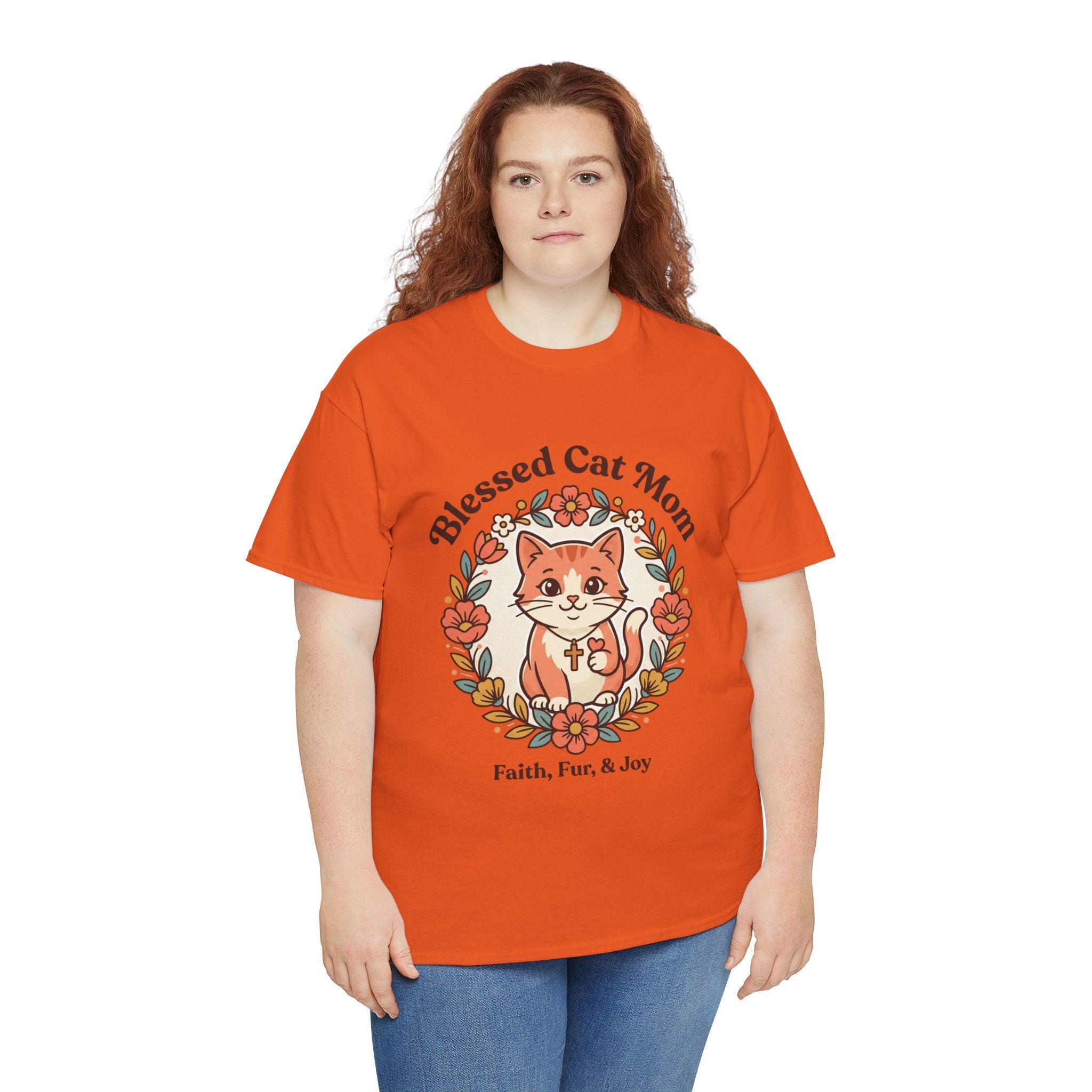 Blessed Cat Mom T-Shirt – Faith, Fur & Joy Floral Cat Mom Tee