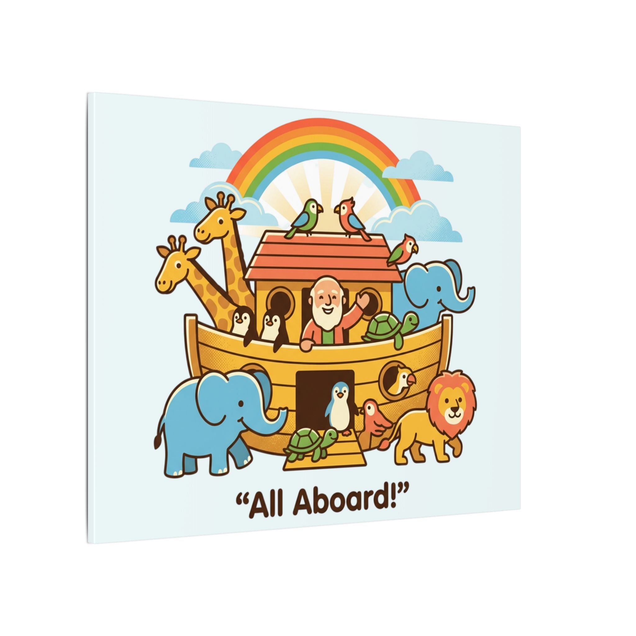 Noah's Ark Animals Matte Canvas | Stretched Wall Art, Kids Nursery Decor