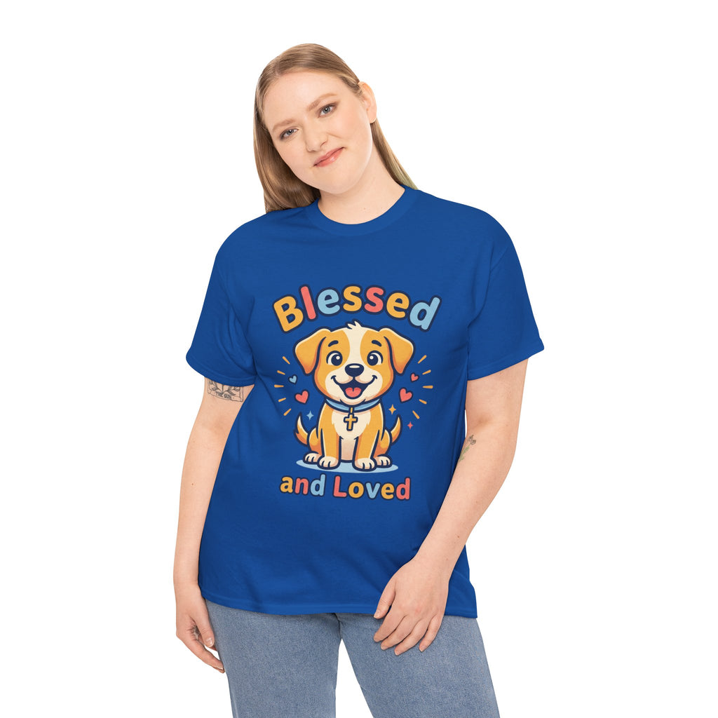 Blessed and Loved Puppy T-Shirt — Cute Dog Graphic Tee for Pet Lovers