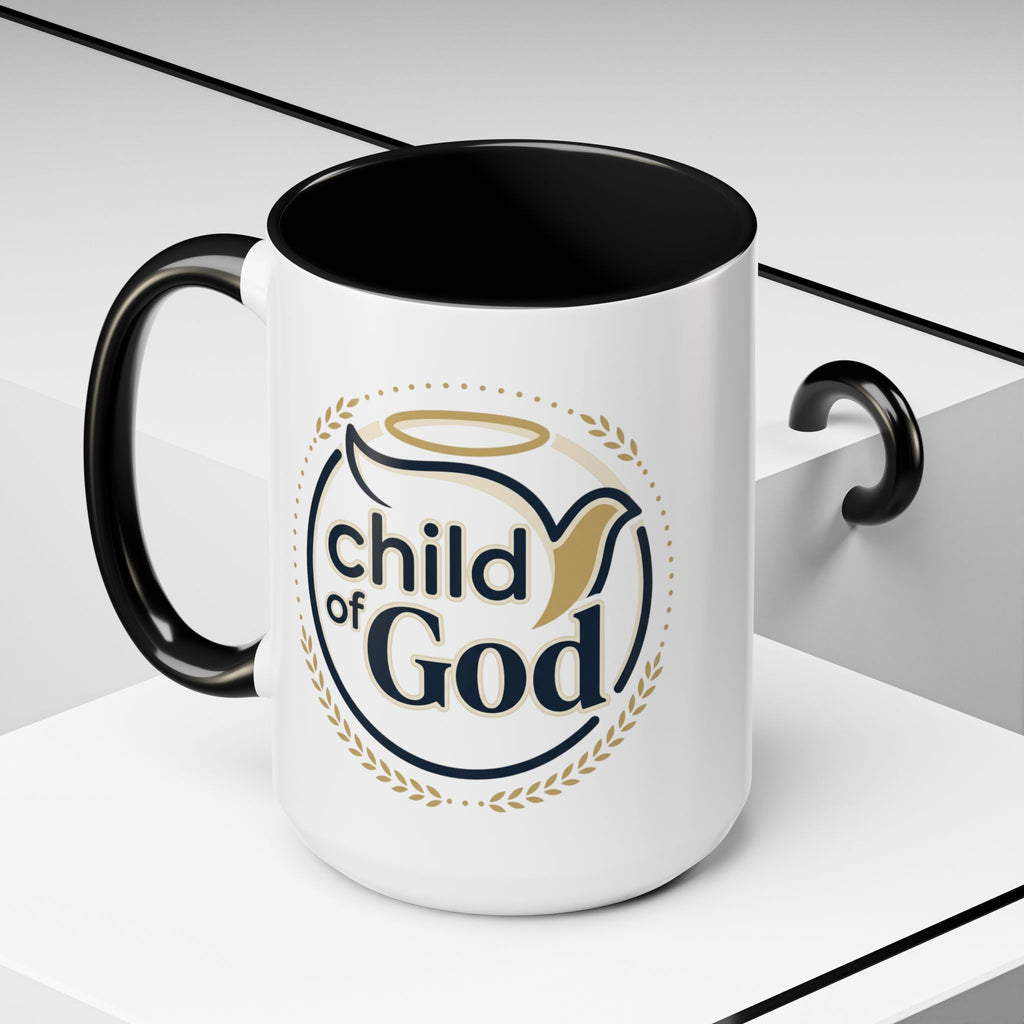 Child of God Accent Coffee Mug — 11/15 oz Christian Faith Ceramic Mug