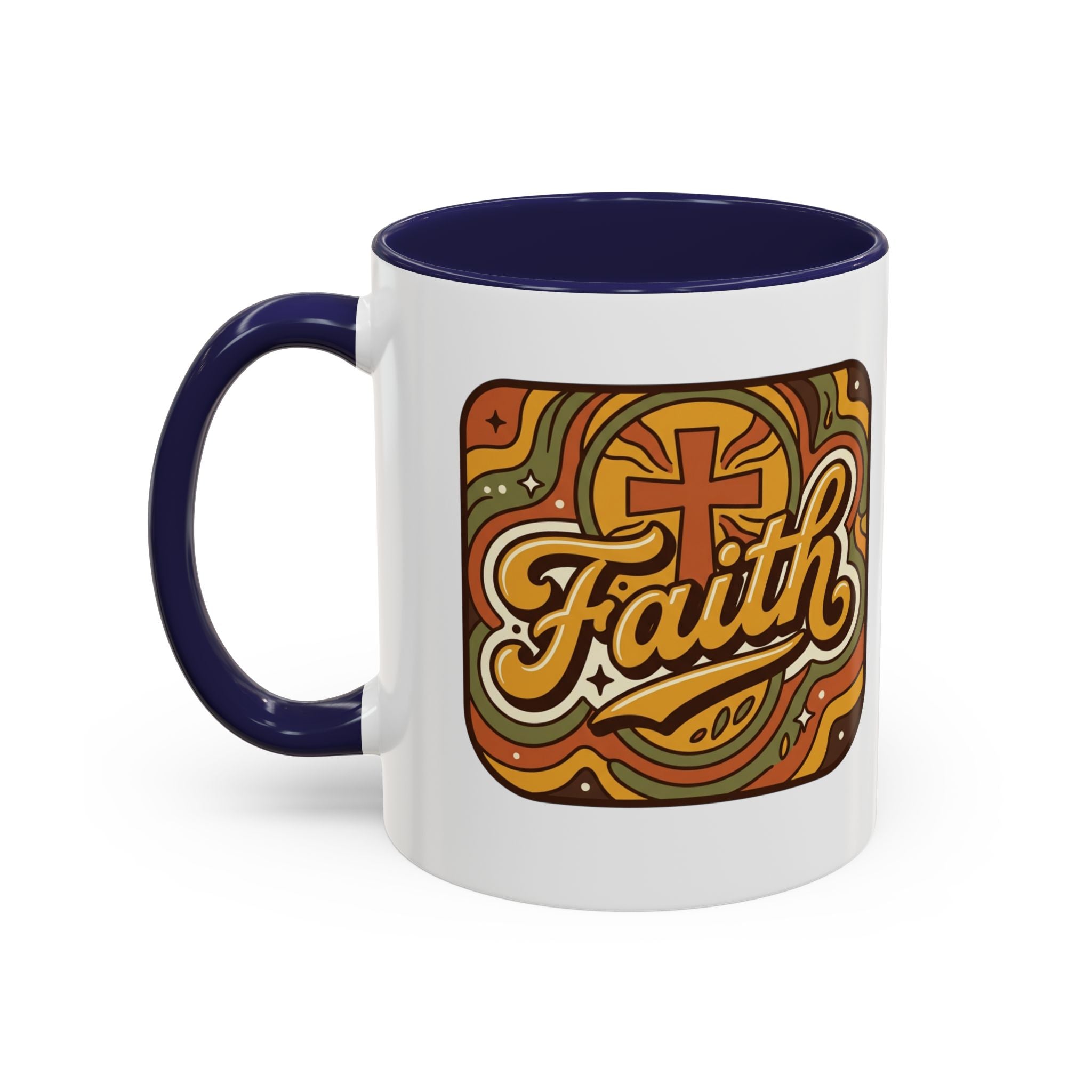 Faith Retro Script Mug | Accent Coffee Mug