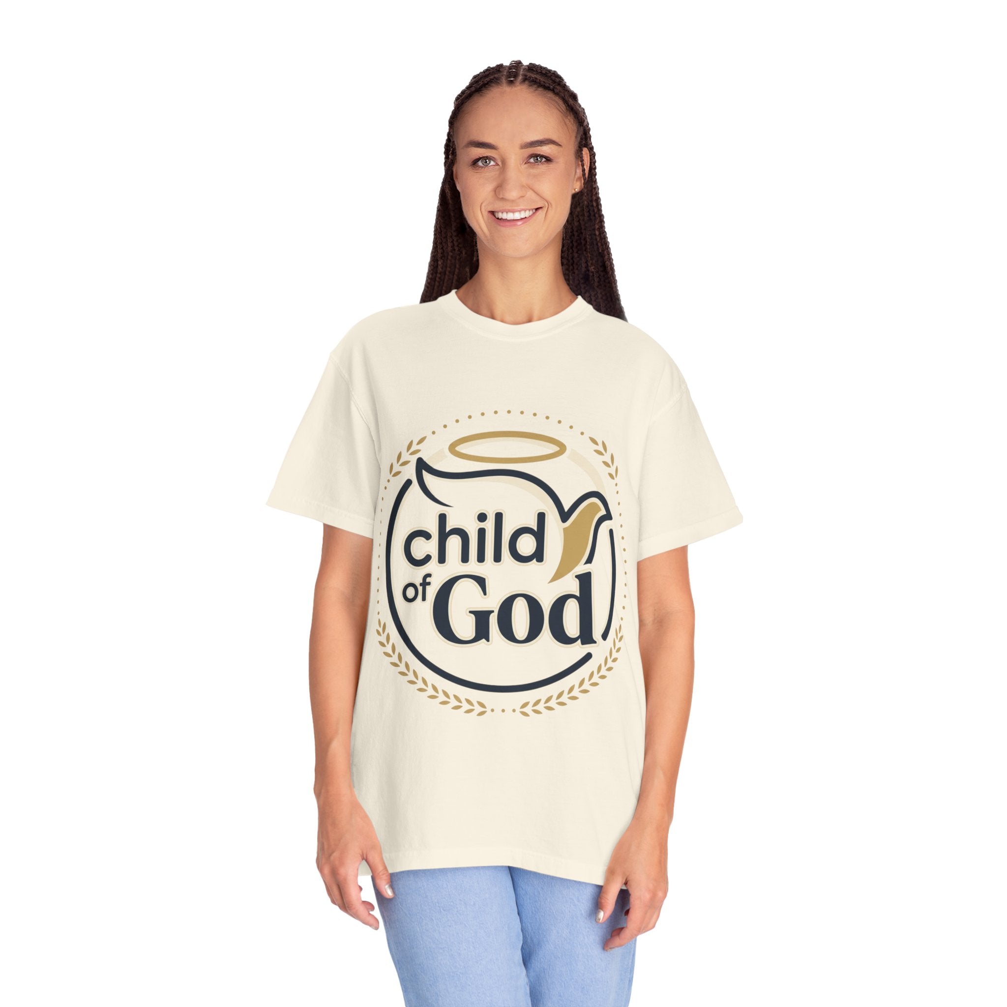 Child of God T‑Shirt — Faith Christian Tee with Dove & Halo
