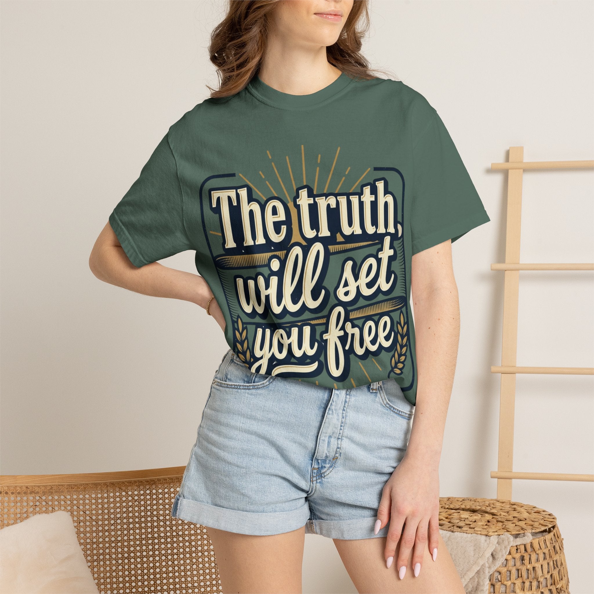 T-Shirt — "The Truth Will Set You Free" Inspirational Graphic Tee