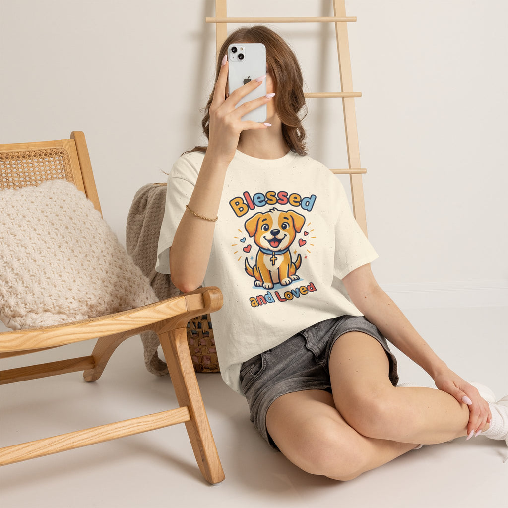 Blessed and Loved Puppy T-Shirt — Cute Dog Graphic Tee for Pet Lovers
