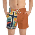 Faith over fear— Retro Orange Cross Beach Shorts