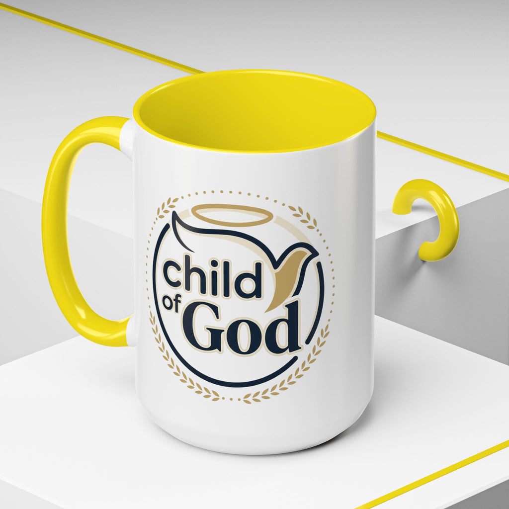 Child of God Accent Coffee Mug — 11/15 oz Christian Faith Ceramic Mug