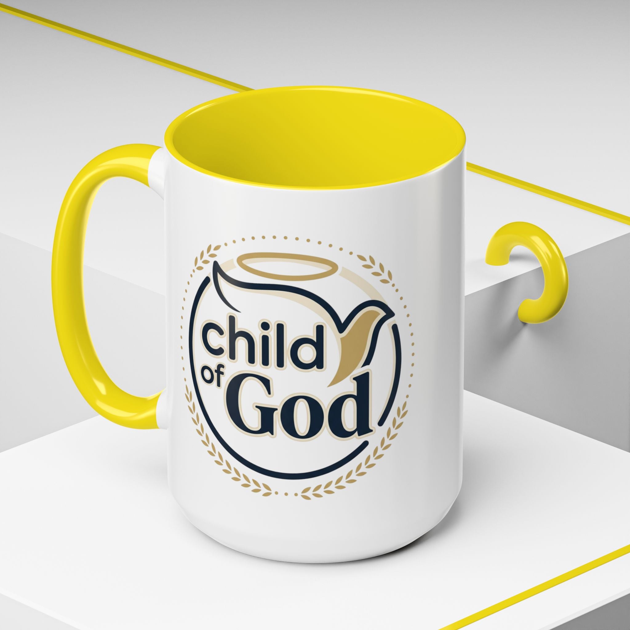 Child of God Accent Coffee Mug — 11/15 oz Christian Faith Ceramic Mug