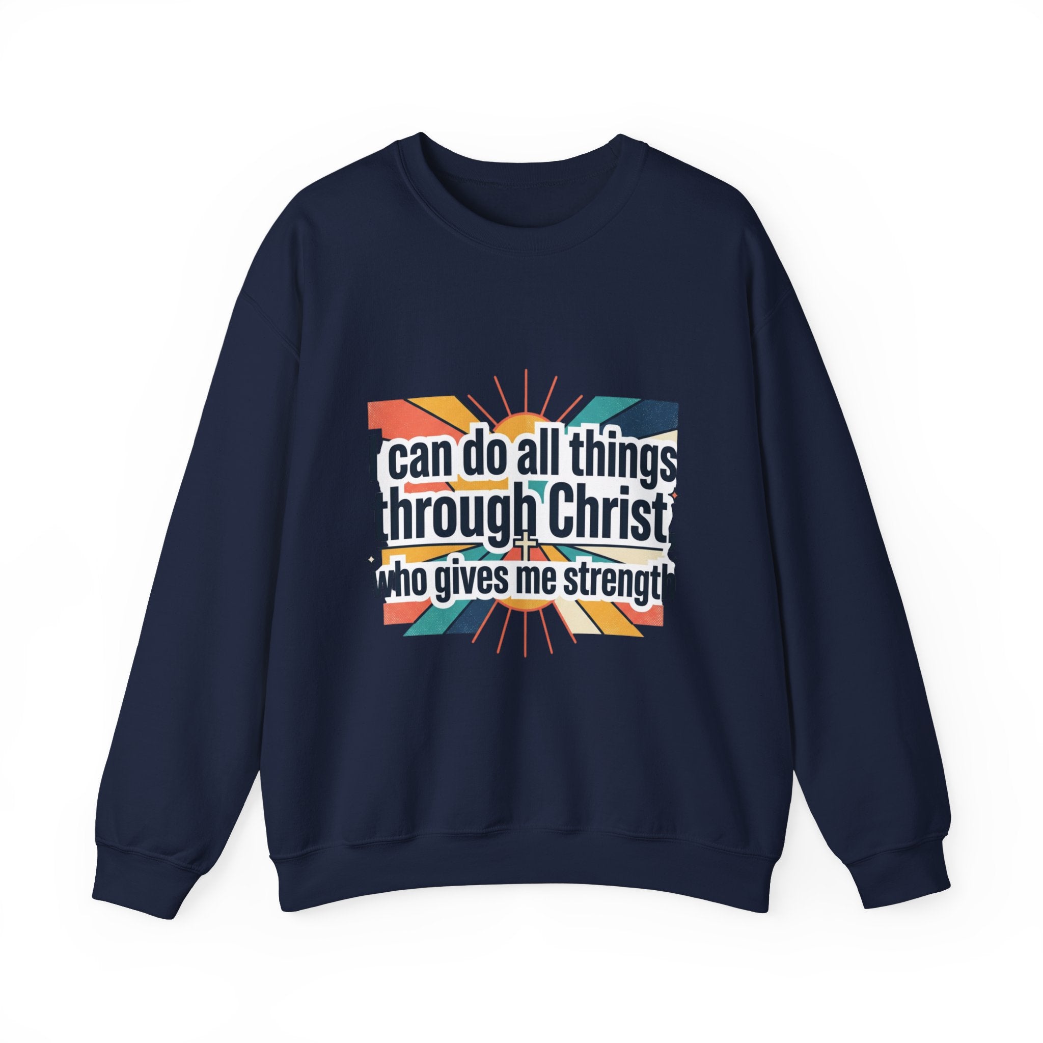 All things through Christ Christian Heavy Blend™ Crewneck Sweatshirt