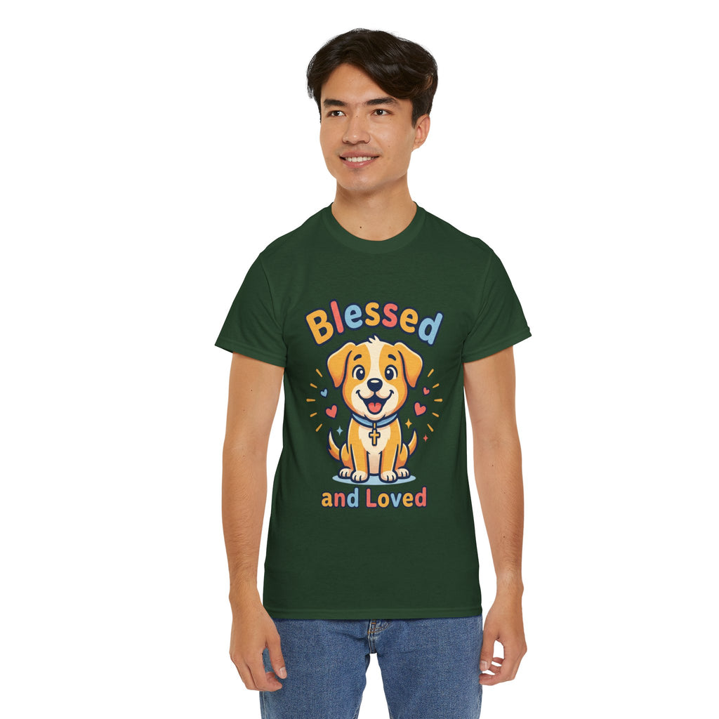 Blessed and Loved Puppy T-Shirt — Cute Dog Graphic Tee for Pet Lovers