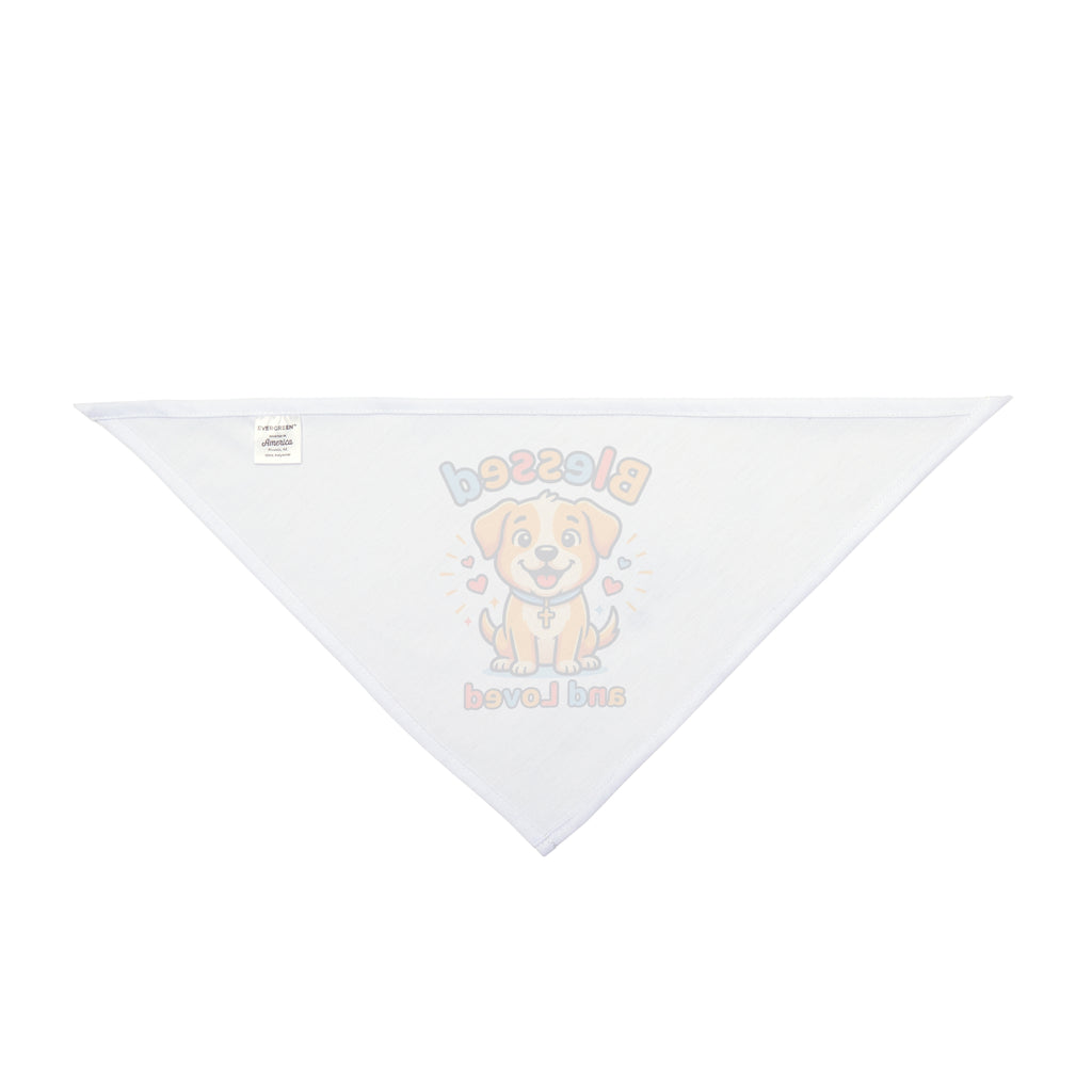 Pet Bandana — "Blessed and Loved" Cute Puppy Dog Bandana