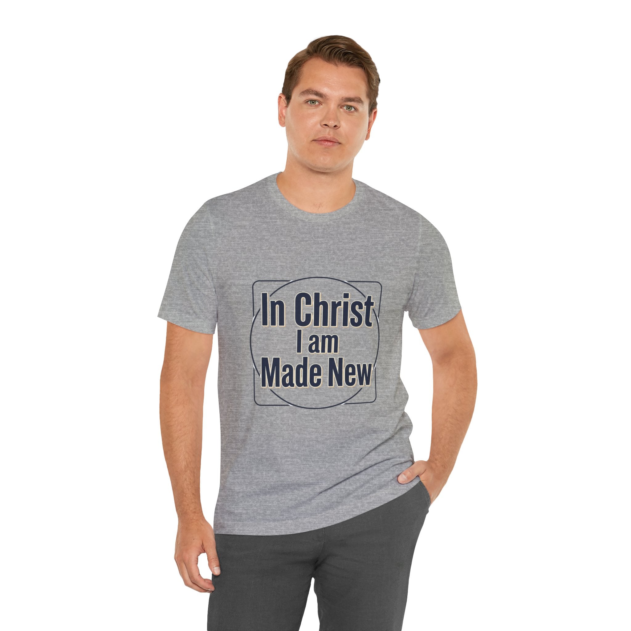 In Christ I Am Made New Tee | Christian encouragement, pastel retro