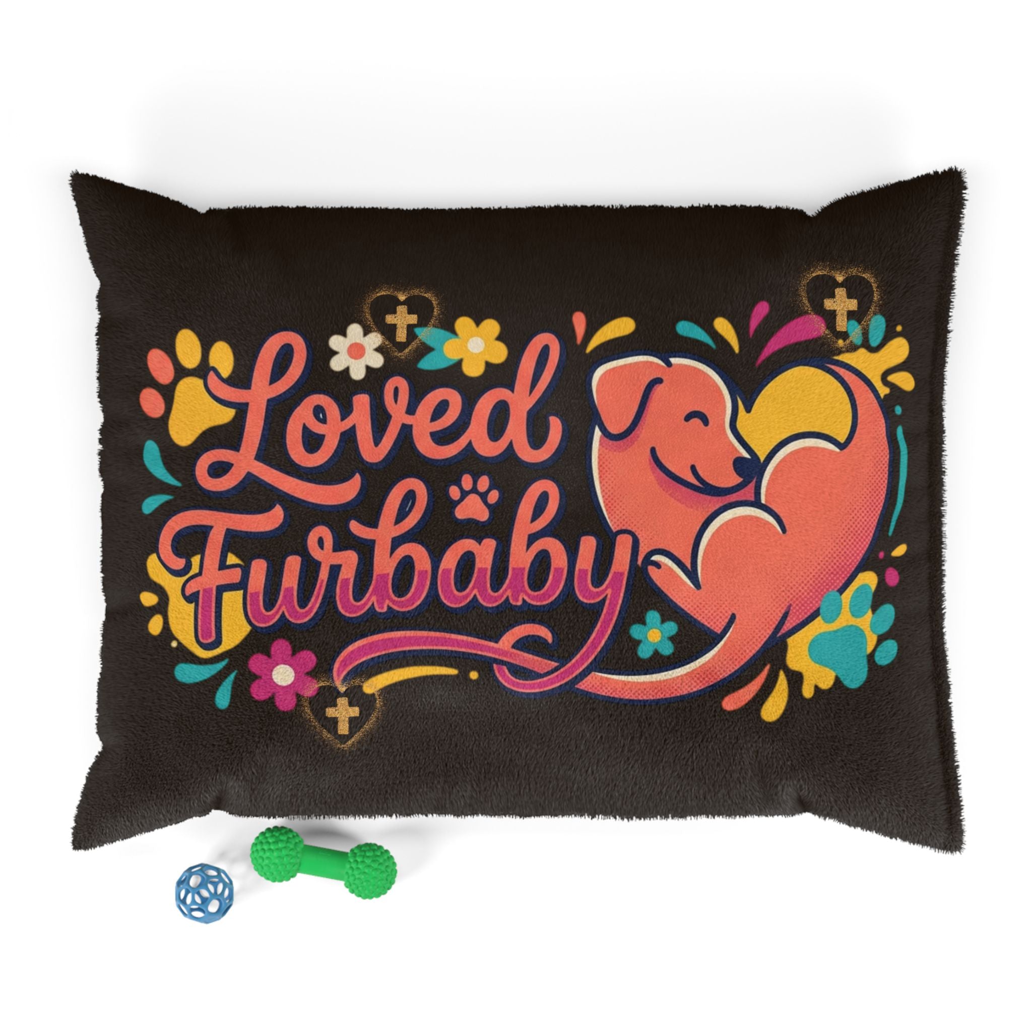 Loved Furbaby Pet Bed — Cozy Floral Dog Pillow