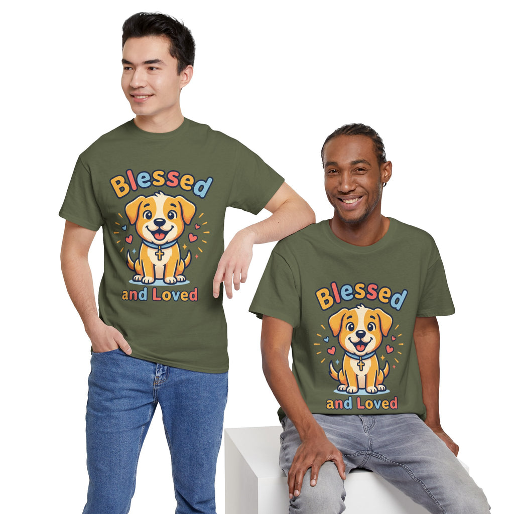 Blessed and Loved Puppy T-Shirt — Cute Dog Graphic Tee for Pet Lovers