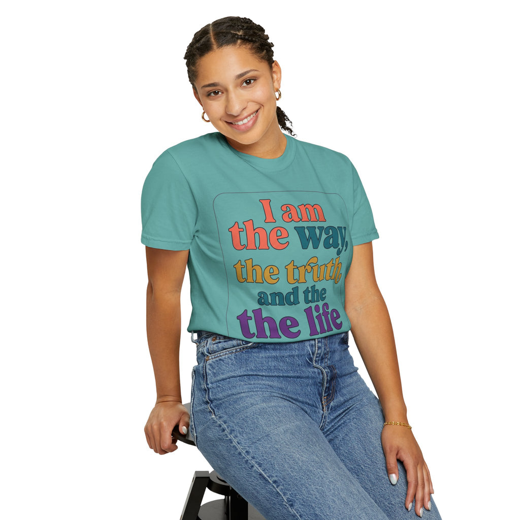 Christian T-Shirt — "I Am the Way, the Truth, and the Life" Retro Scripture Tee (John 14:6)