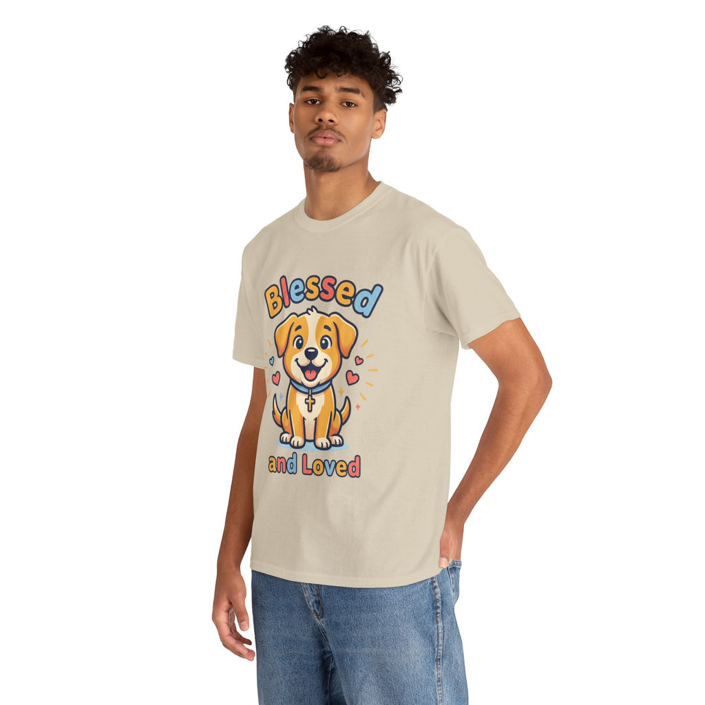 Blessed and Loved Puppy T-Shirt — Cute Dog Graphic Tee for Pet Lovers
