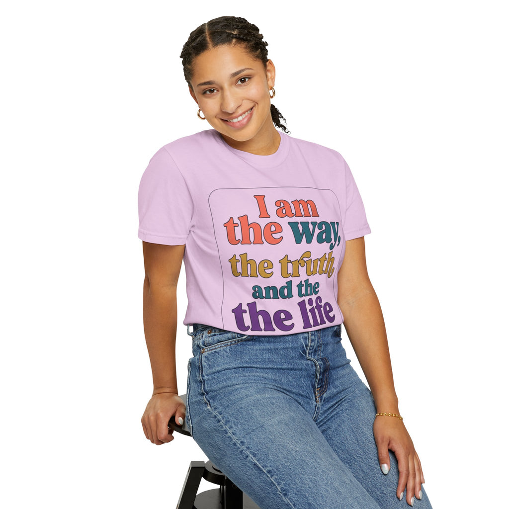 Christian T-Shirt — "I Am the Way, the Truth, and the Life" Retro Scripture Tee (John 14:6)