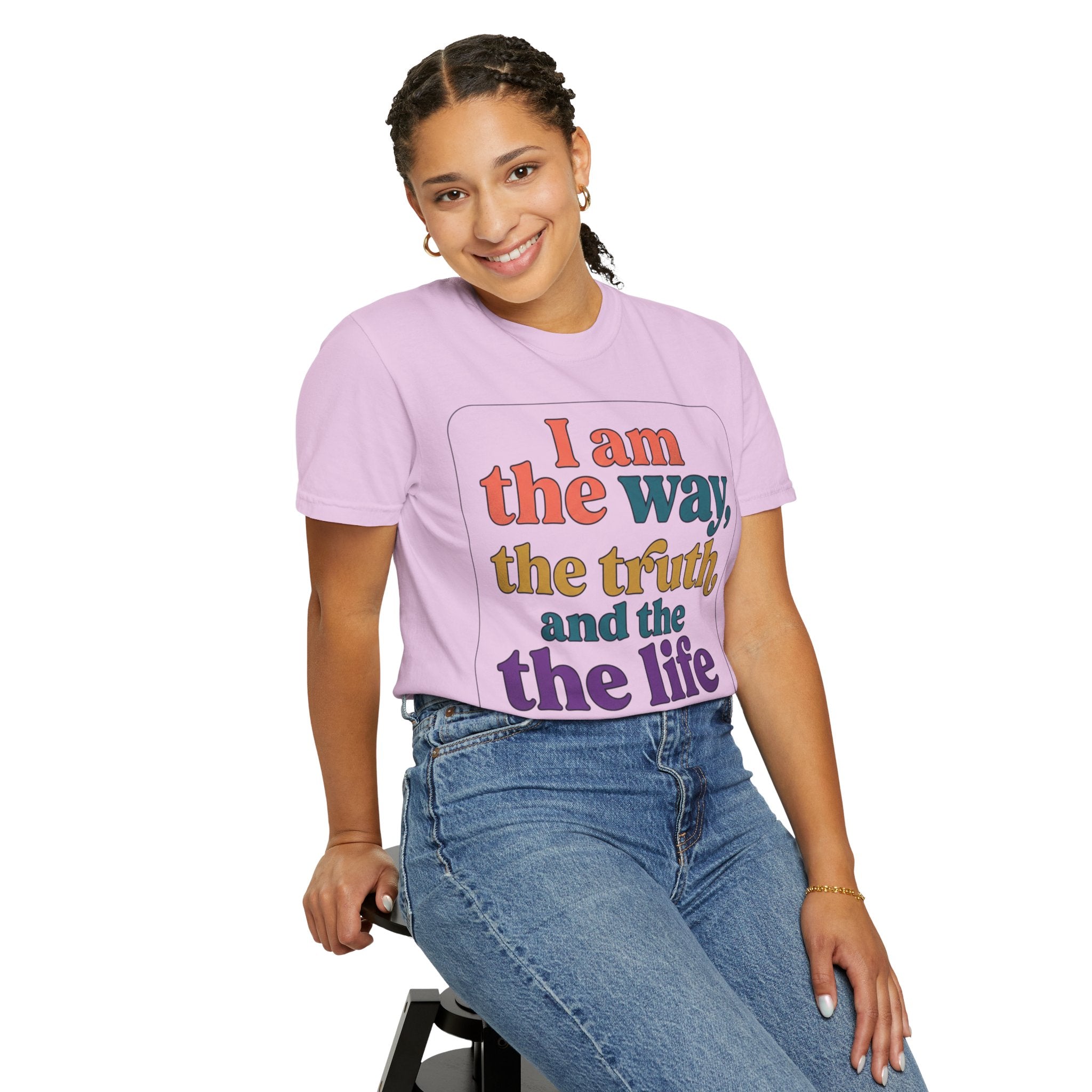 Christian T-Shirt — "I Am the Way, the Truth, and the Life" Retro Scripture Tee (John 14:6)