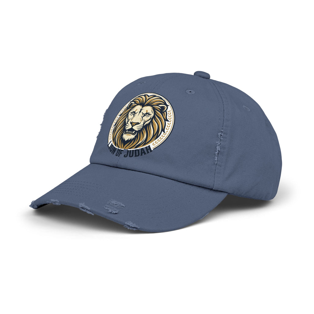 Lion of Judah Distressed Baseball Cap — Vintage Christian Hat
