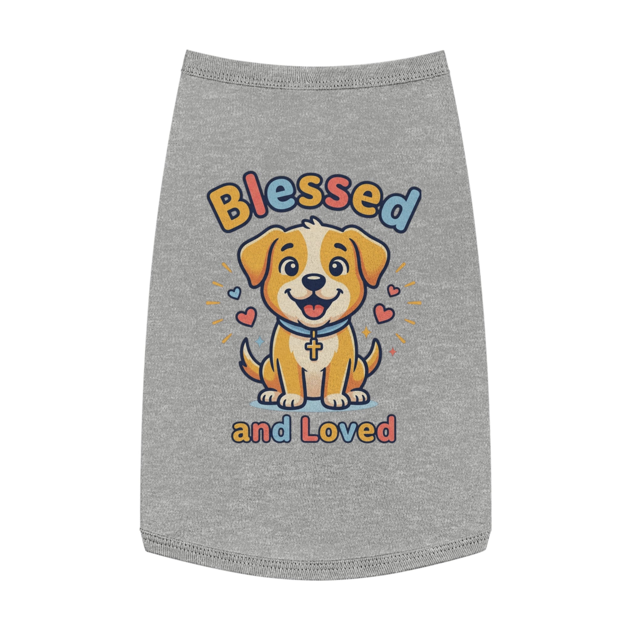 Blessed and Loved Pet Tank Top — Cute Dog Faith Graphic
