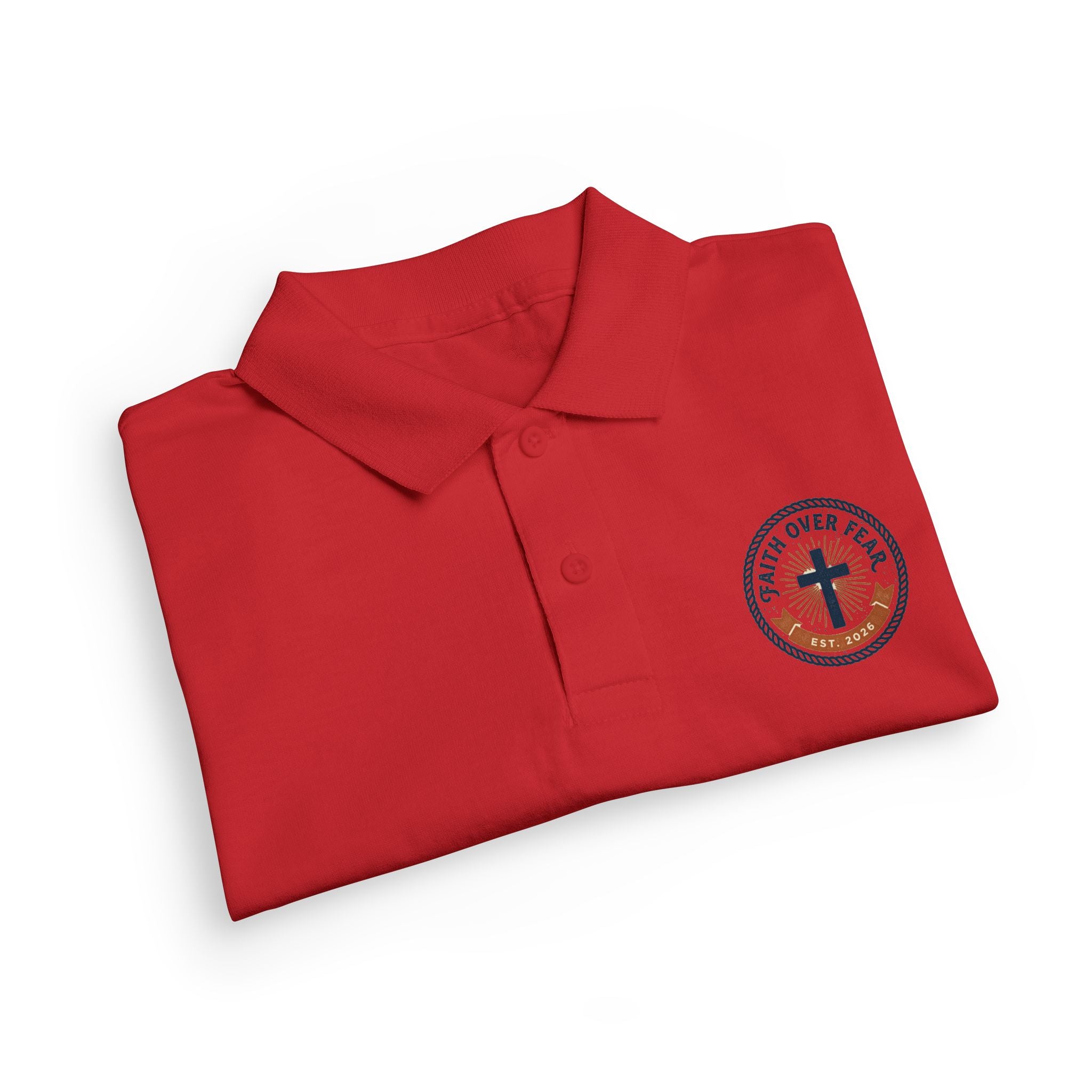 Faith over Fear design Youth Polo