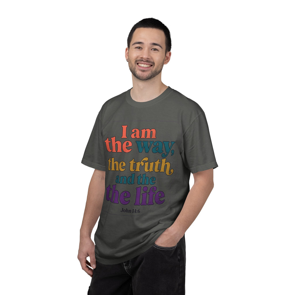 Christian T-Shirt — "I Am the Way, the Truth, and the Life" Retro Scripture Tee (John 14:6)