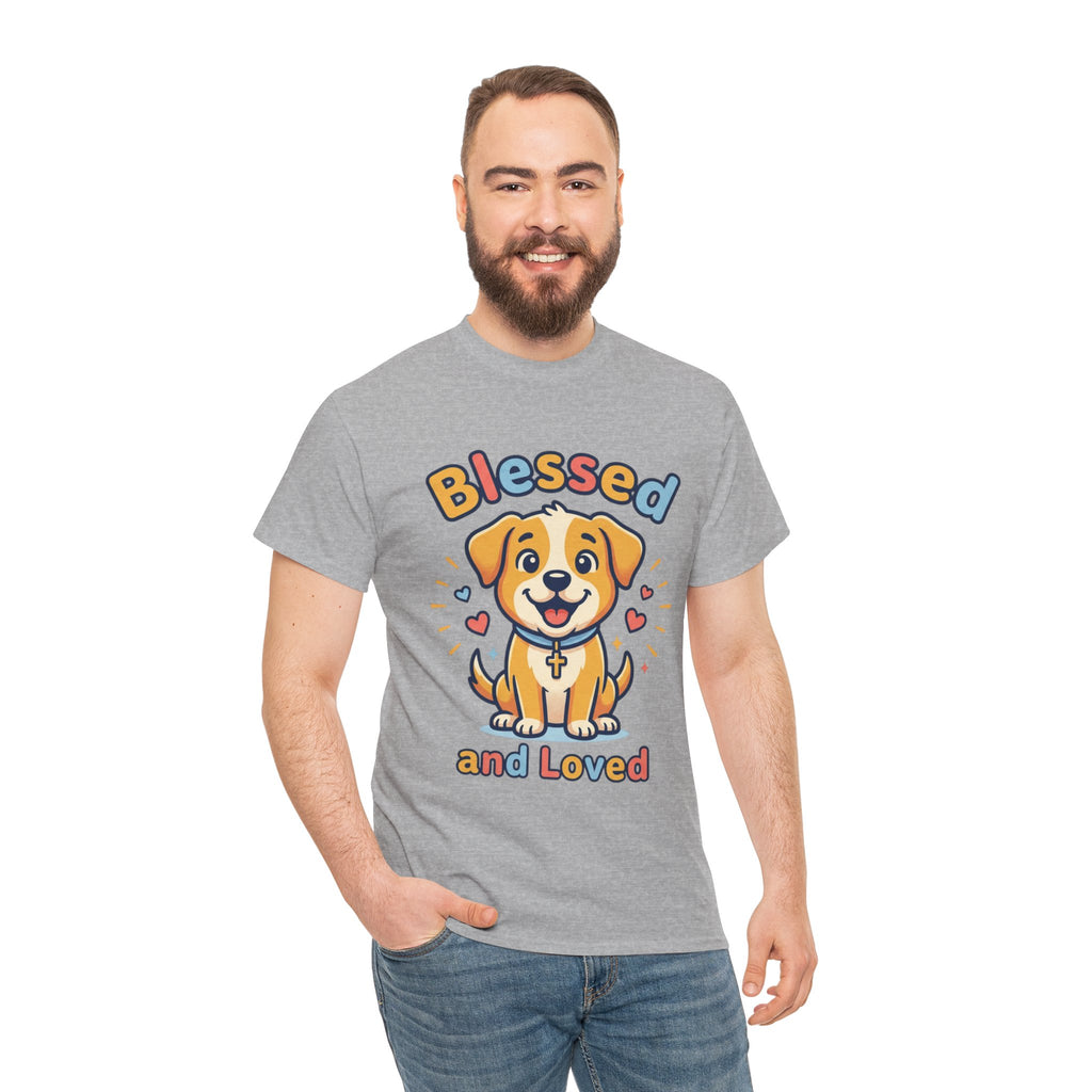 Blessed and Loved Puppy T-Shirt — Cute Dog Graphic Tee for Pet Lovers