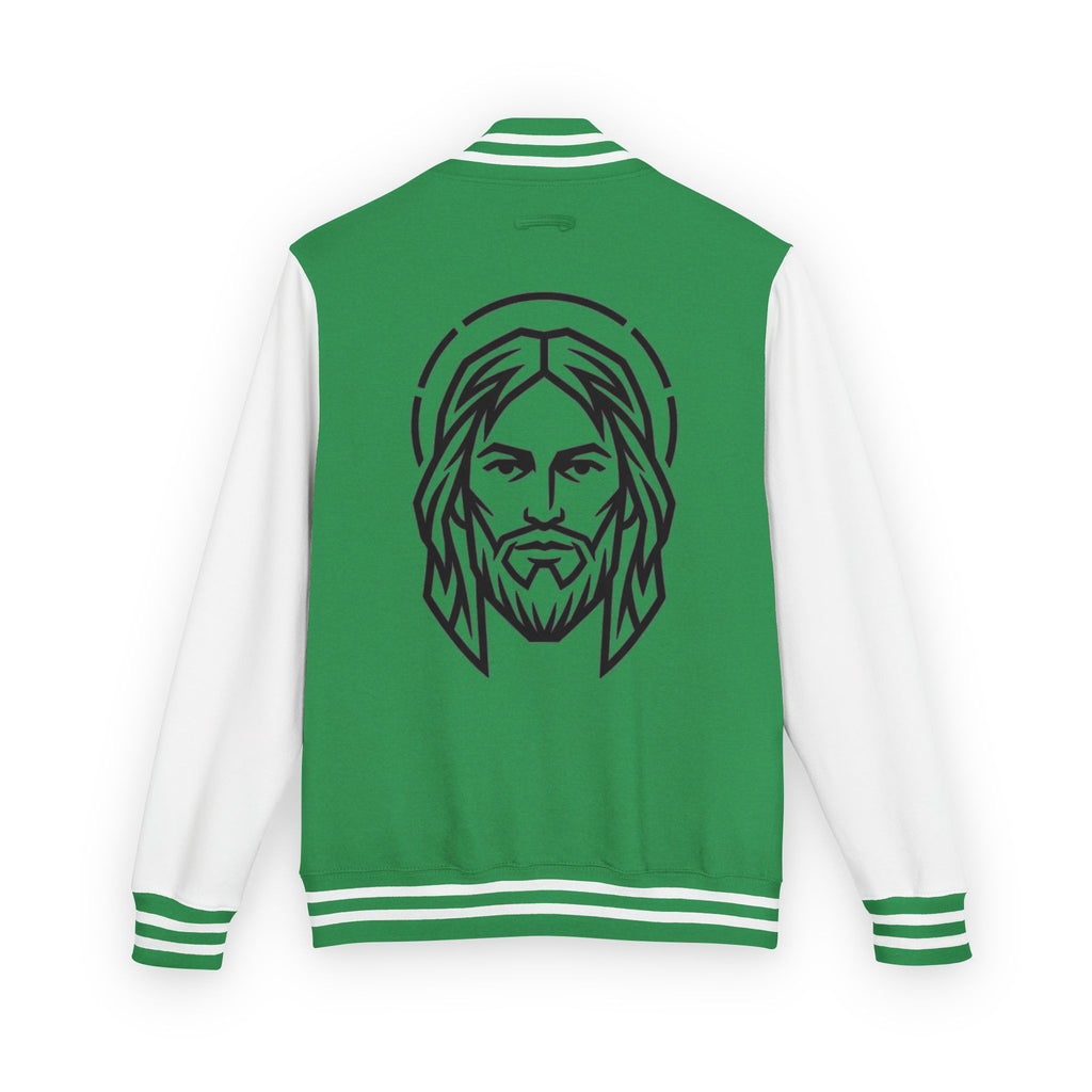 Christ Emblem Letterman Jacket | Red White Varsity