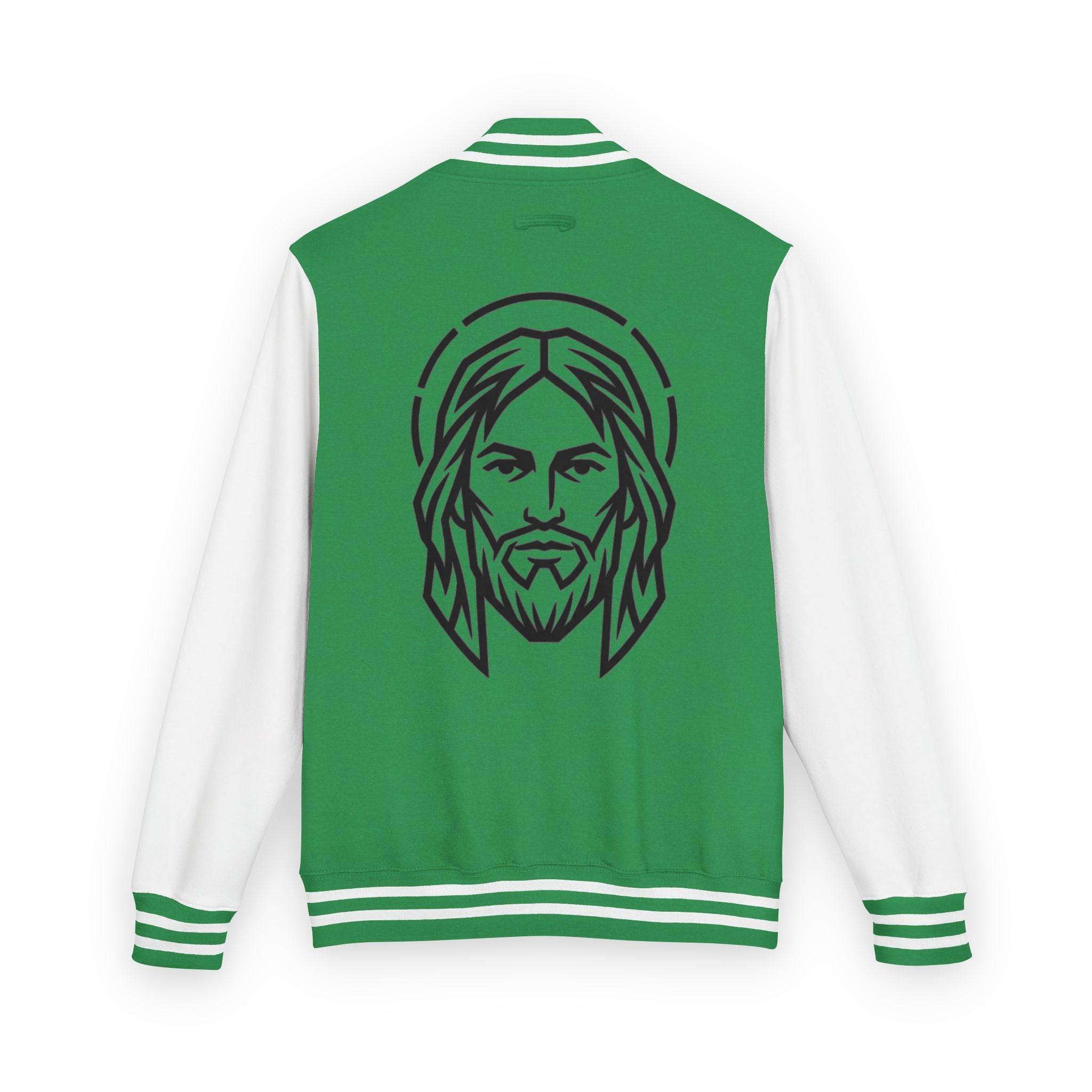 Christ Emblem Letterman Jacket | Red White Varsity