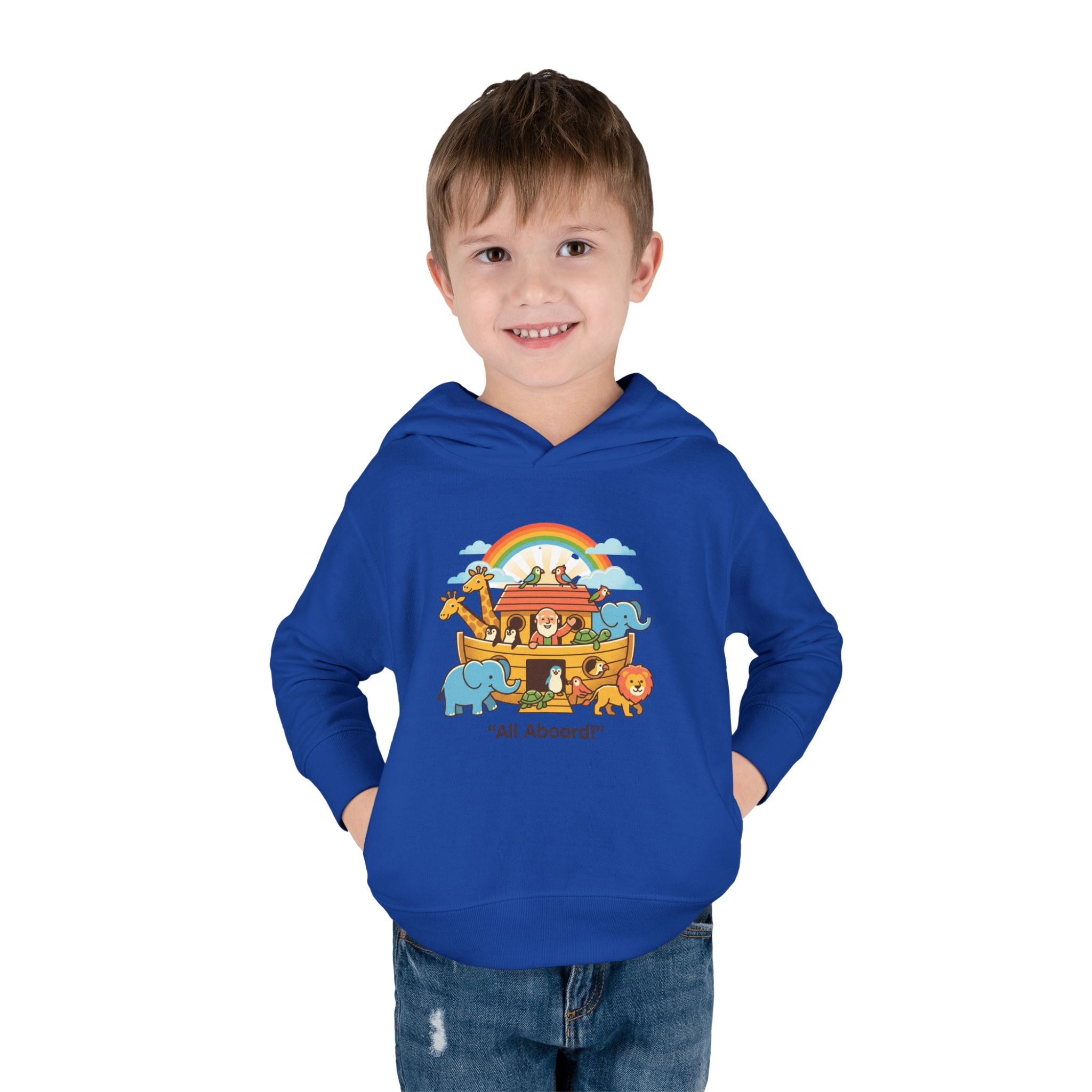 All aboard ark toddler hoodie | cute illustration pullover