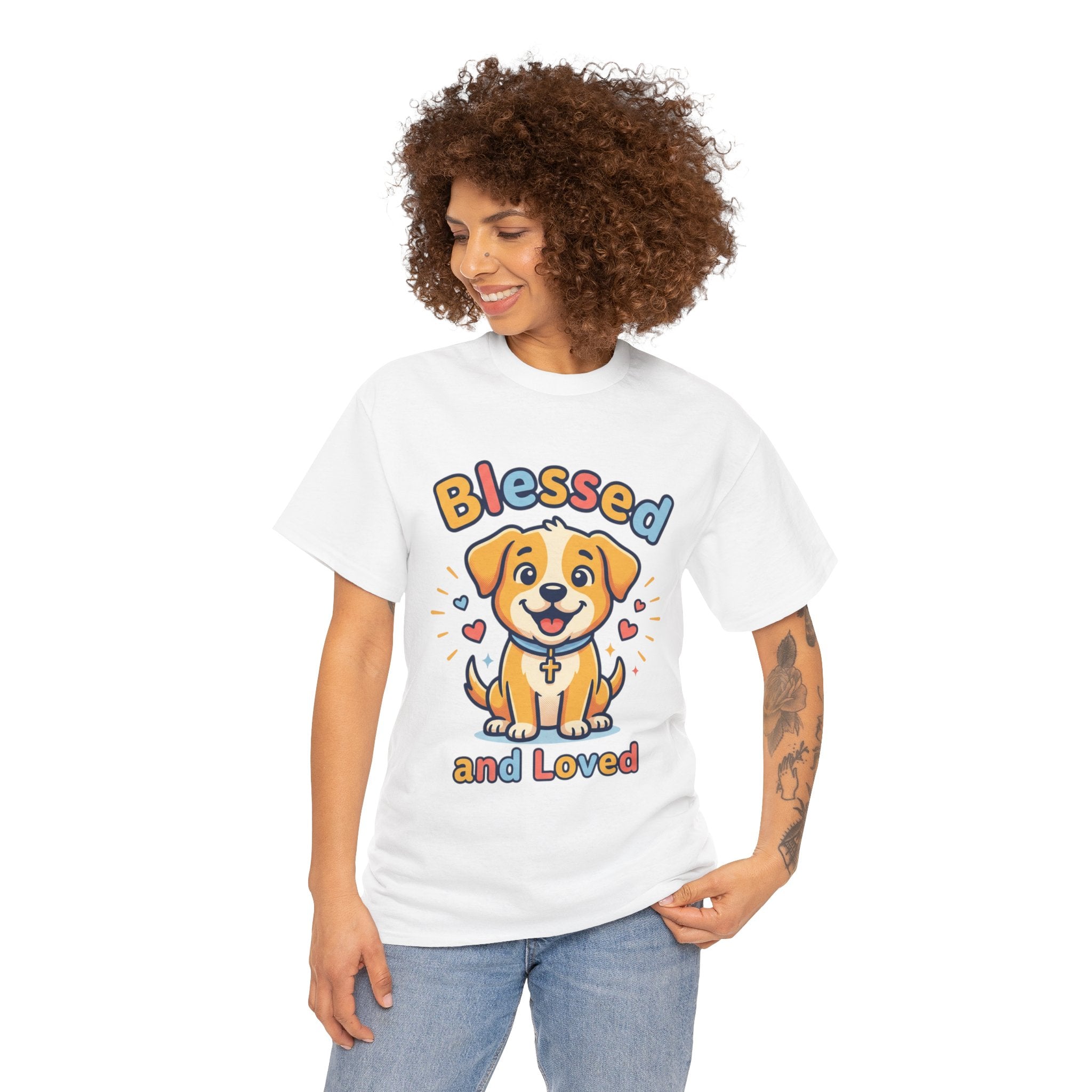 Blessed and Loved Puppy T-Shirt — Cute Dog Graphic Tee for Pet Lovers