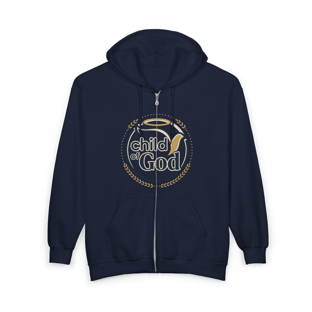 Child of God Hoodie — Religious Faith Unisex Zip-Up Sweatshirt