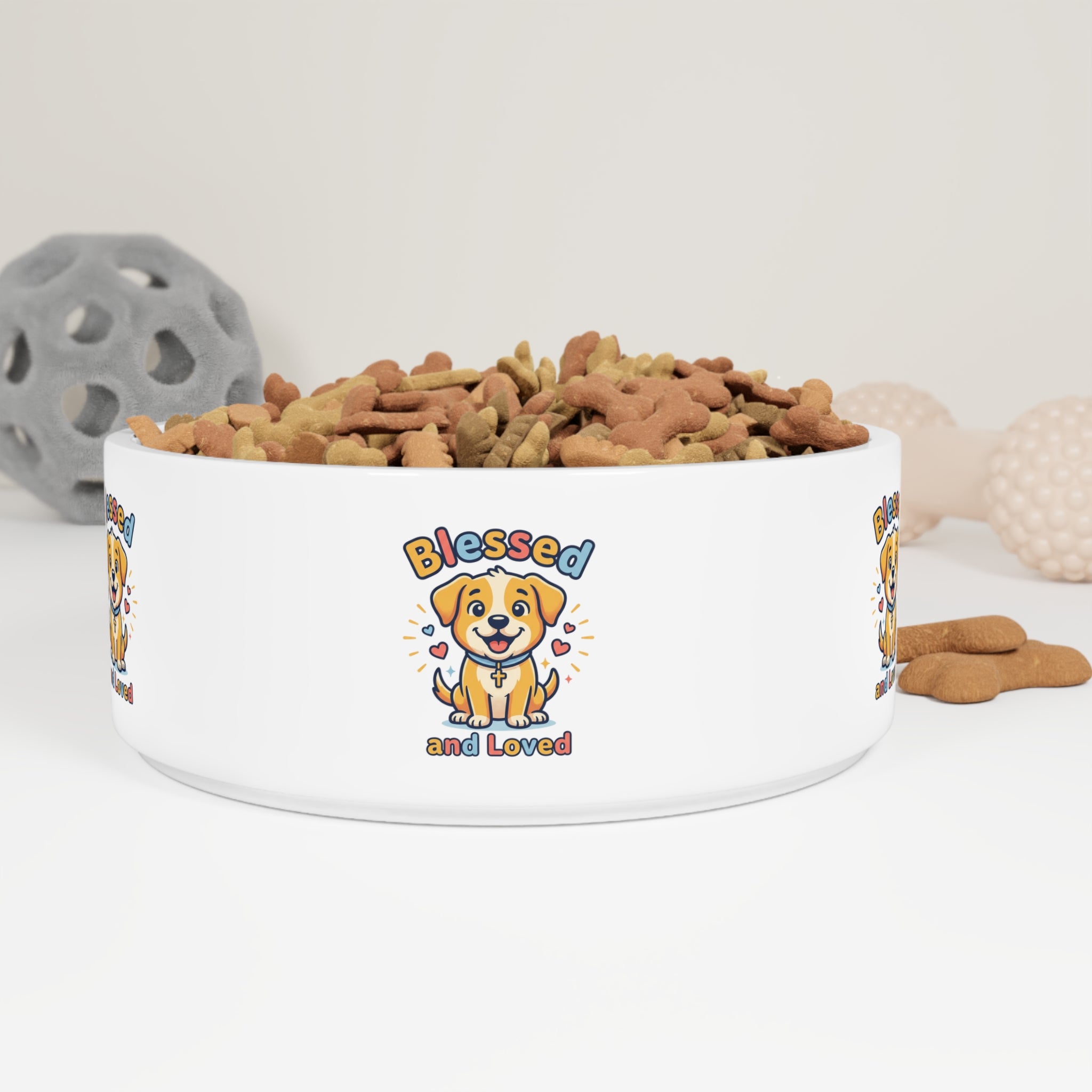 Blessed and Loved Pet Bowl — Cute Dog Feeding Bowl for Puppy Owners