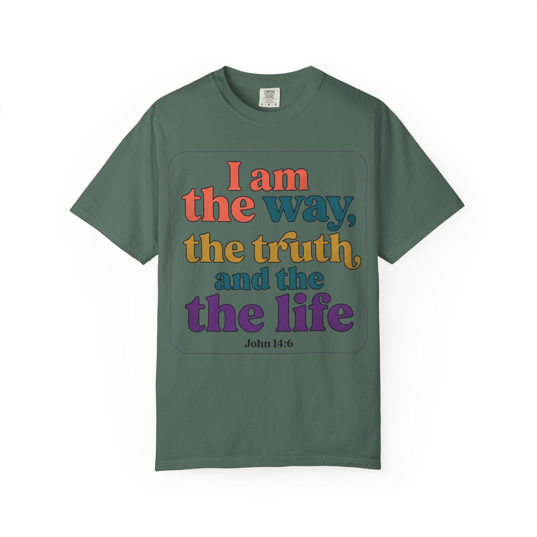 Christian T-Shirt — "I Am the Way, the Truth, and the Life" Retro Scripture Tee (John 14:6)