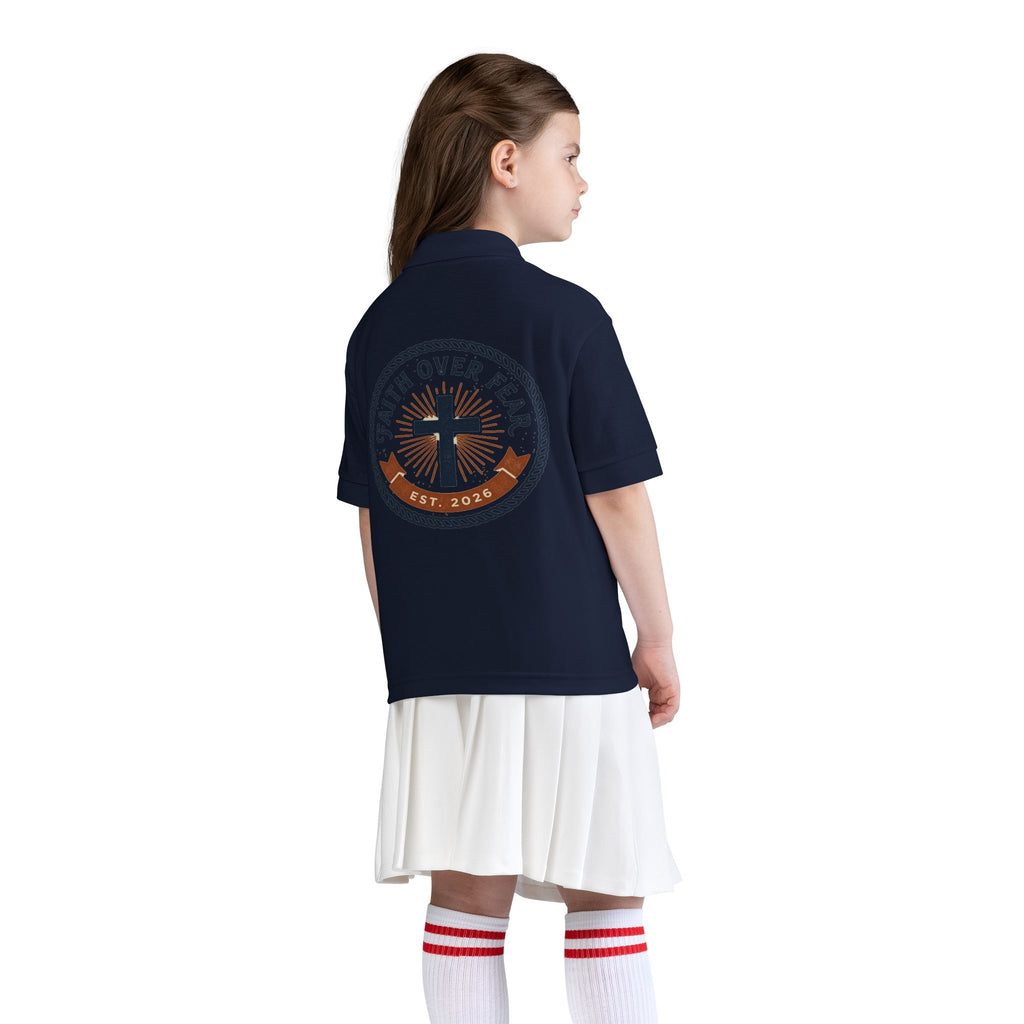 Faith over Fear design Youth Polo