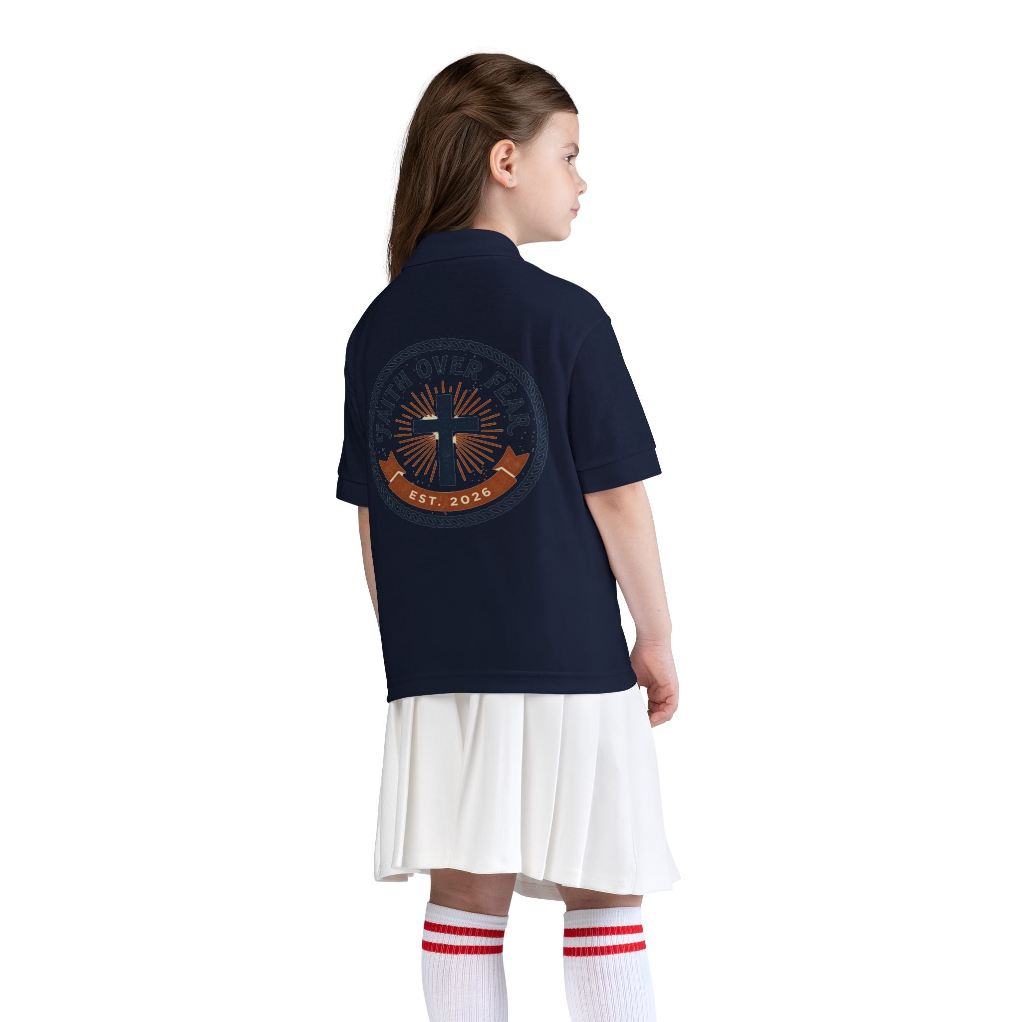 Faith over Fear design Youth Polo