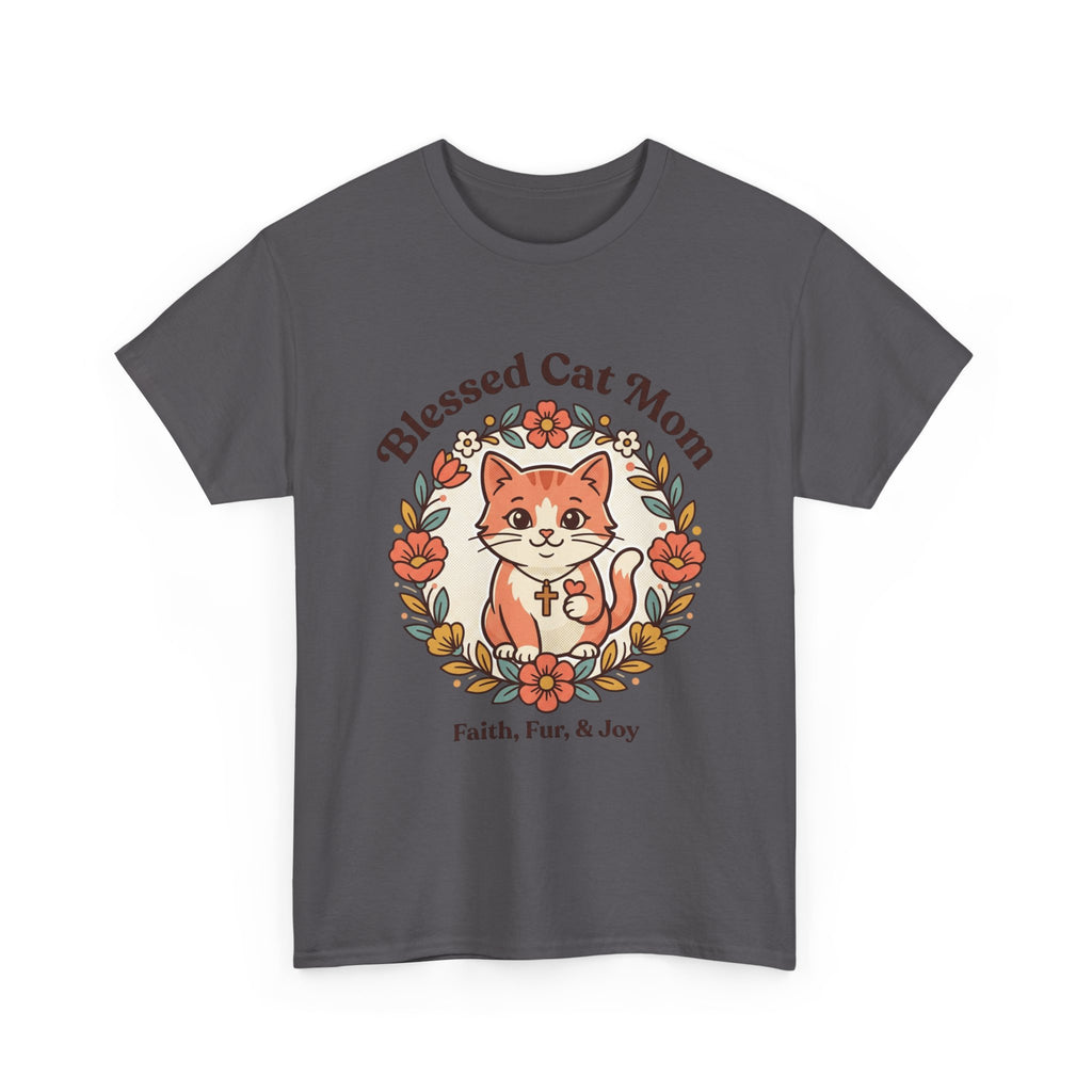 Blessed Cat Mom T-Shirt – Faith, Fur & Joy Floral Cat Mom Tee
