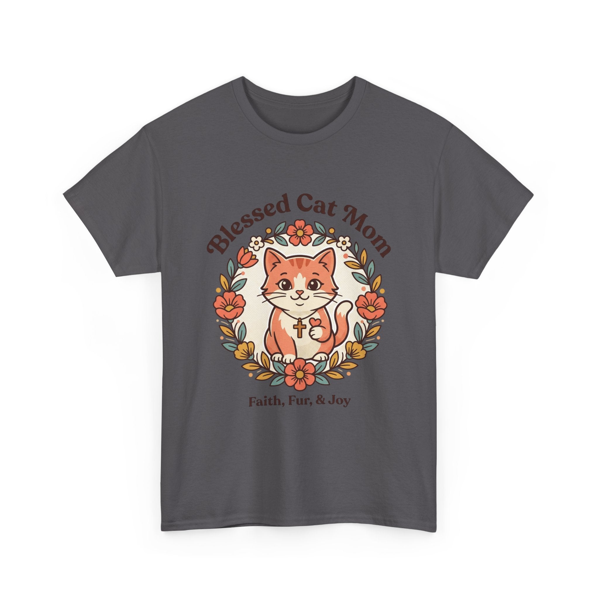 Blessed Cat Mom T-Shirt – Faith, Fur & Joy Floral Cat Mom Tee
