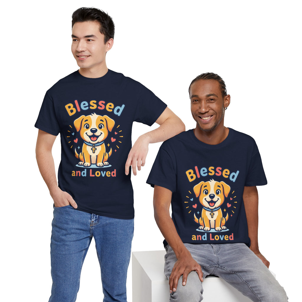 Blessed and Loved Puppy T-Shirt — Cute Dog Graphic Tee for Pet Lovers