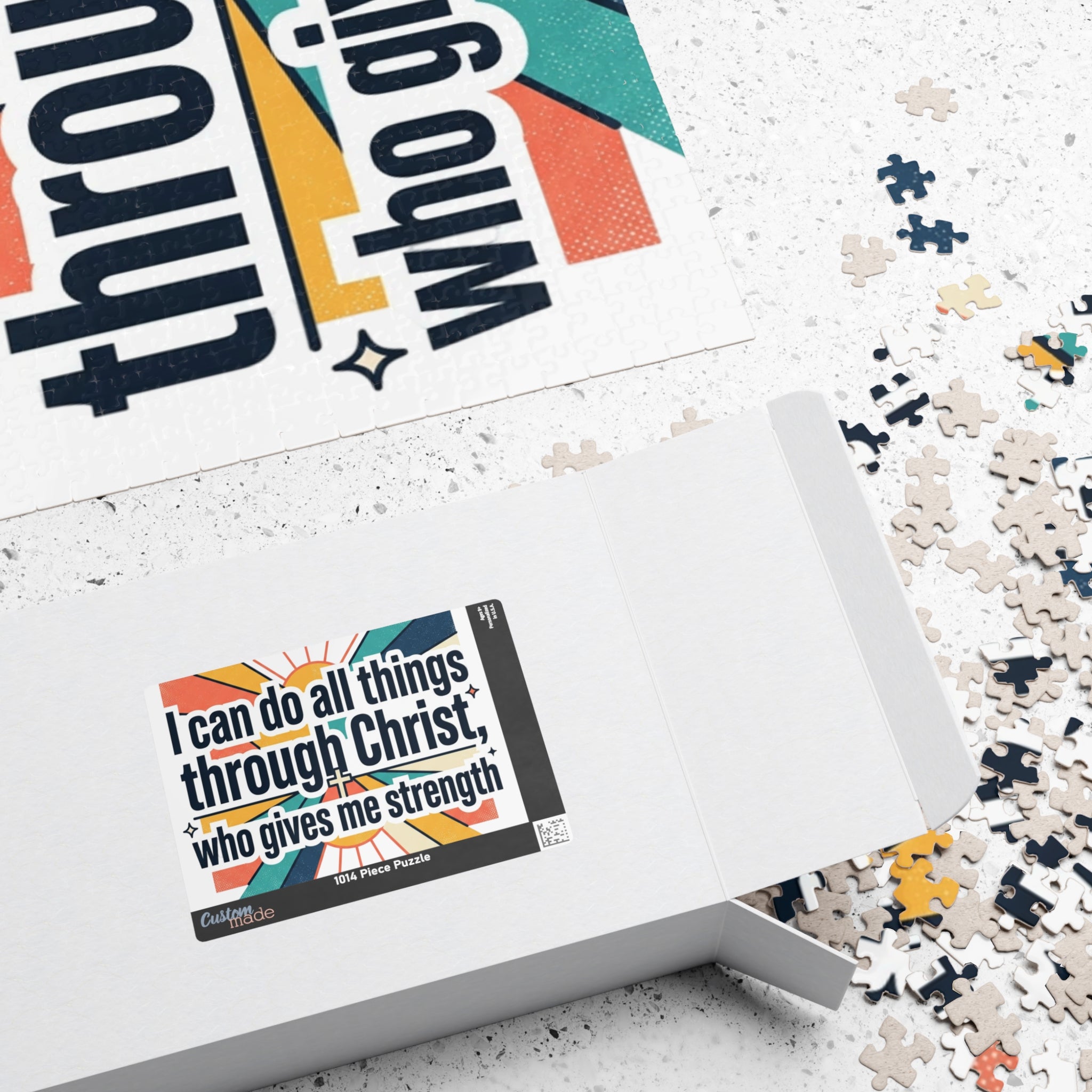 Christian Inspirational Puzzle - "I Can Do All Things Through Christ" Motivational Jigsaw