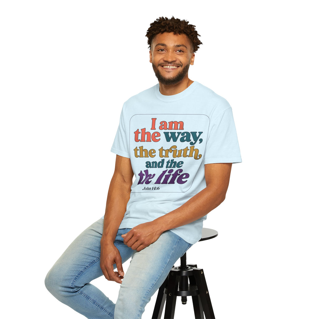 Christian T-Shirt — "I Am the Way, the Truth, and the Life" Retro Scripture Tee (John 14:6)