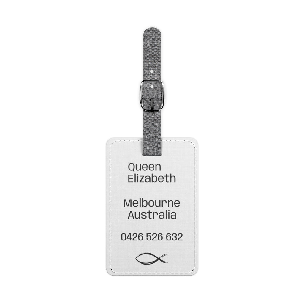 Personalized Name Address Luggage Tag | Saffiano Polyester Rectangle
