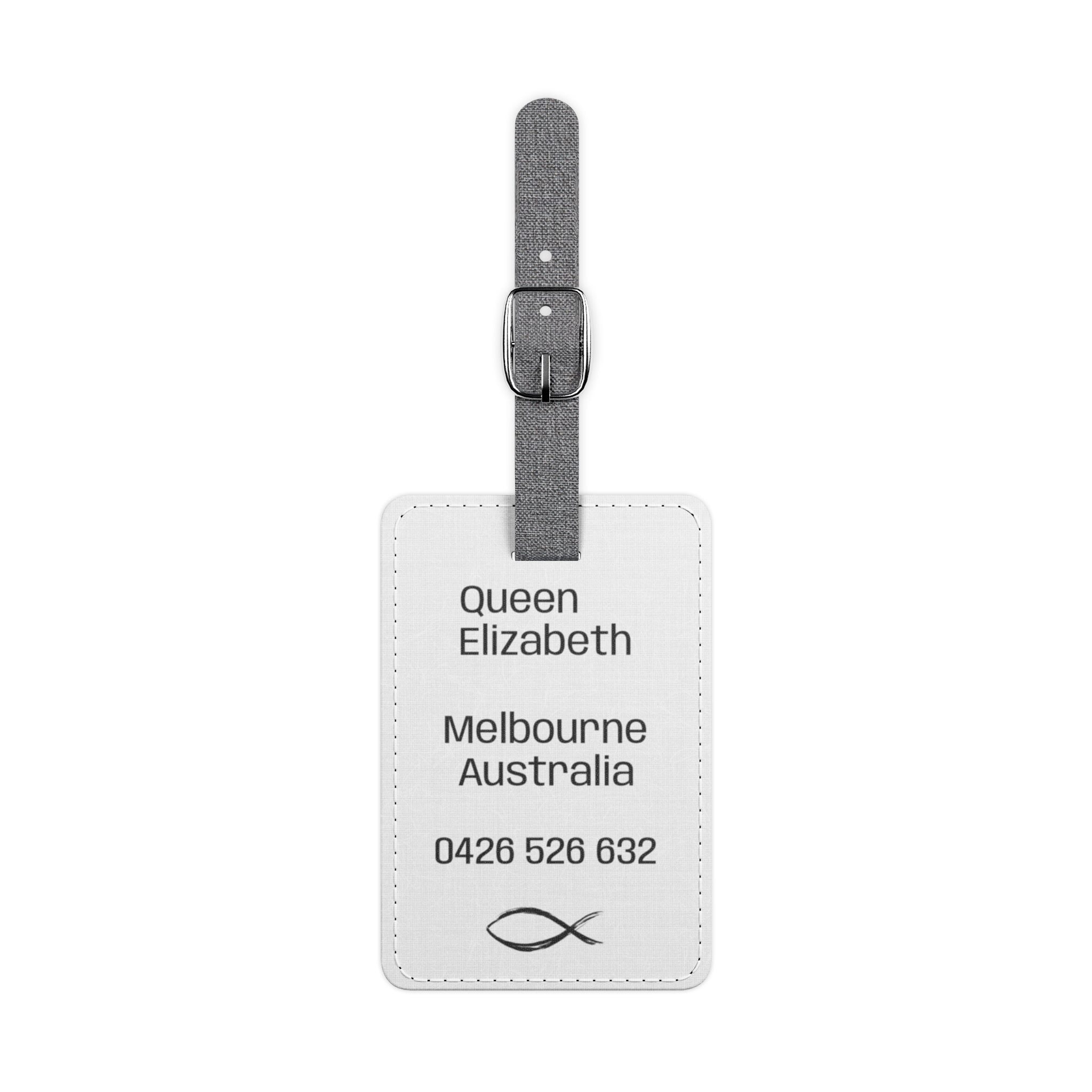 Personalized Name Address Luggage Tag | Saffiano Polyester Rectangle