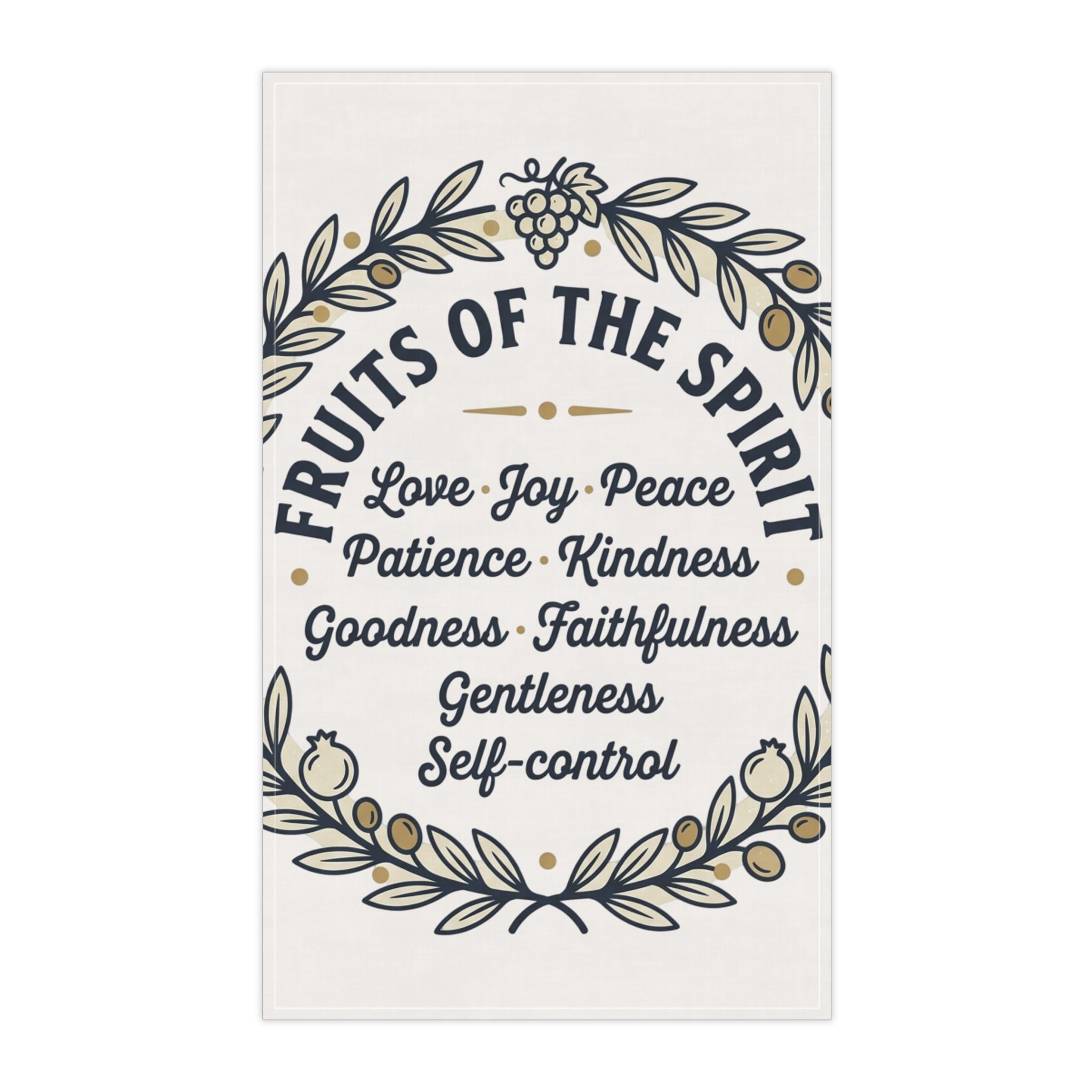 Fruits of the Spirit Tea Towel | Faith Kitchen Towel, Scripture Verse