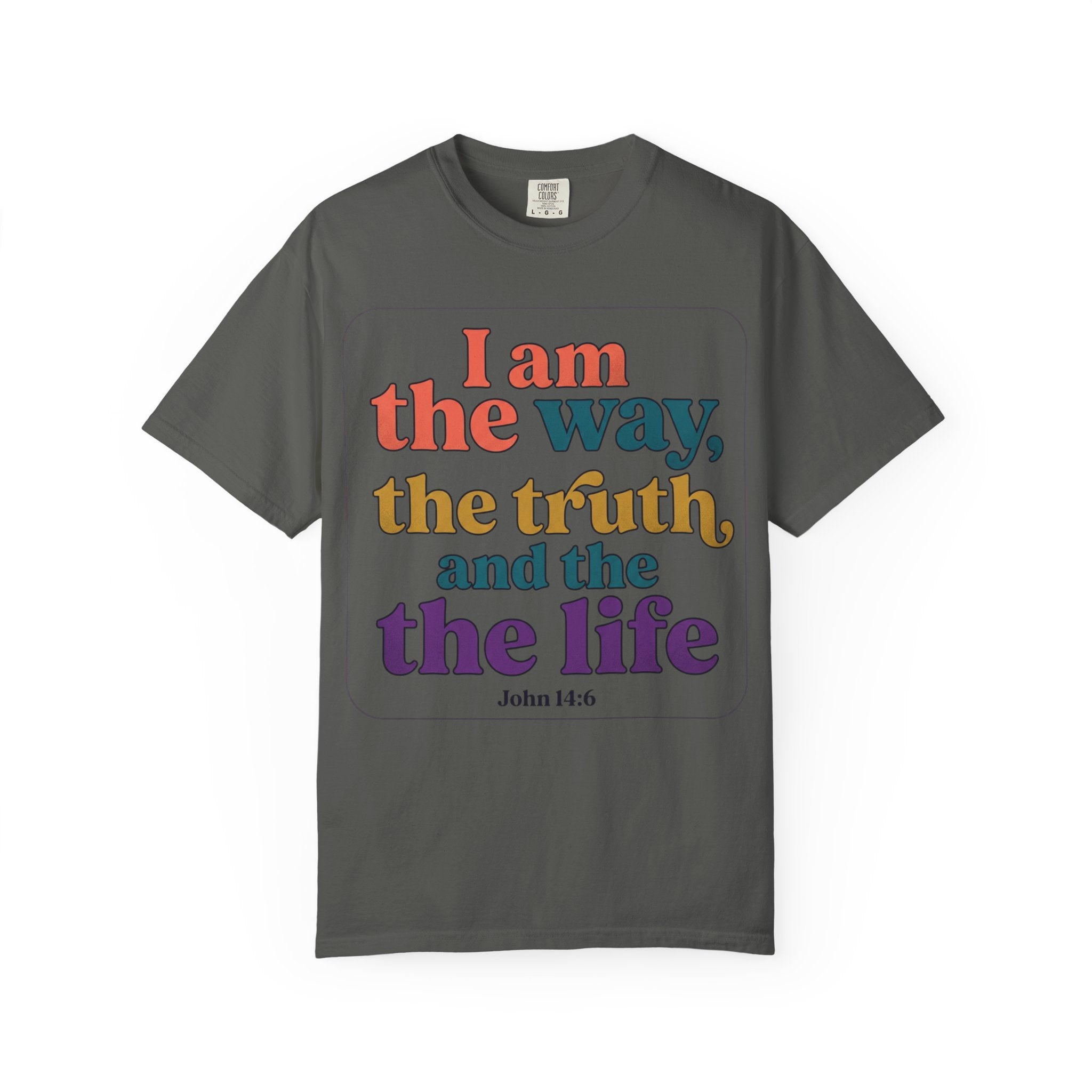 Christian T-Shirt — "I Am the Way, the Truth, and the Life" Retro Scripture Tee (John 14:6)