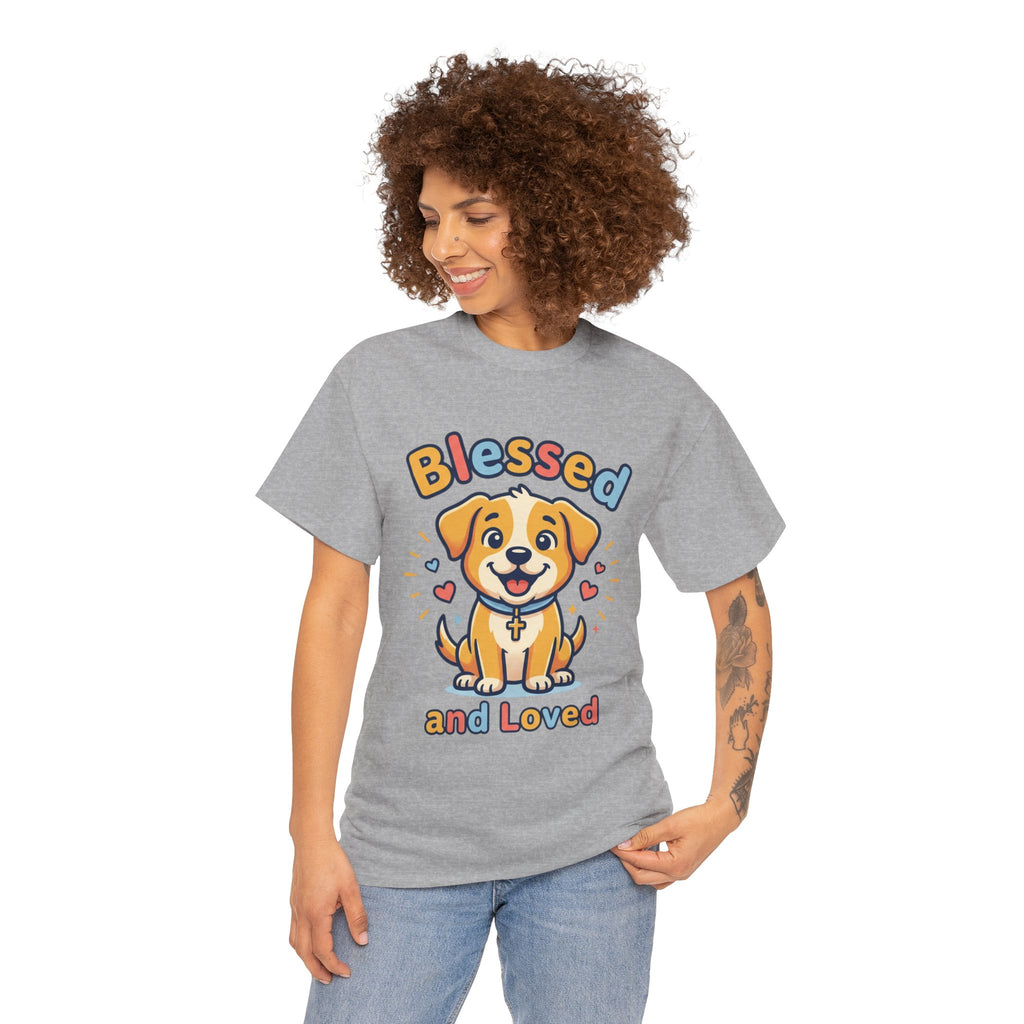 Blessed and Loved Puppy T-Shirt — Cute Dog Graphic Tee for Pet Lovers