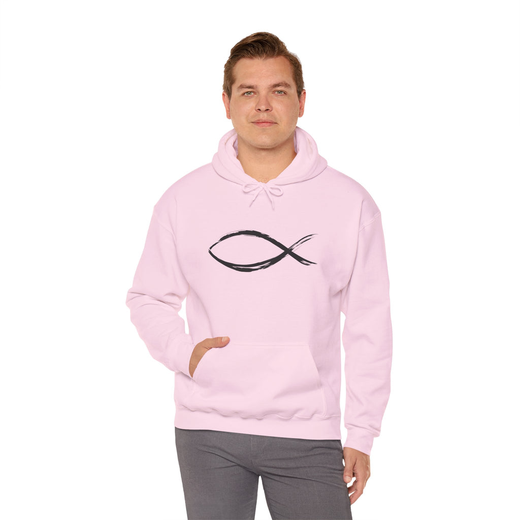 Christian Fish Symbal Heavy Blend™ Hooded Sweatshirt