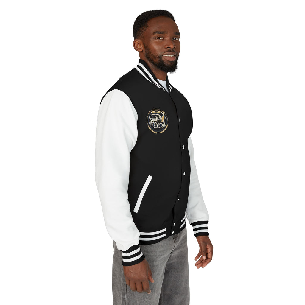 Child of God Emblem Letterman Jacket | Red White Varsity