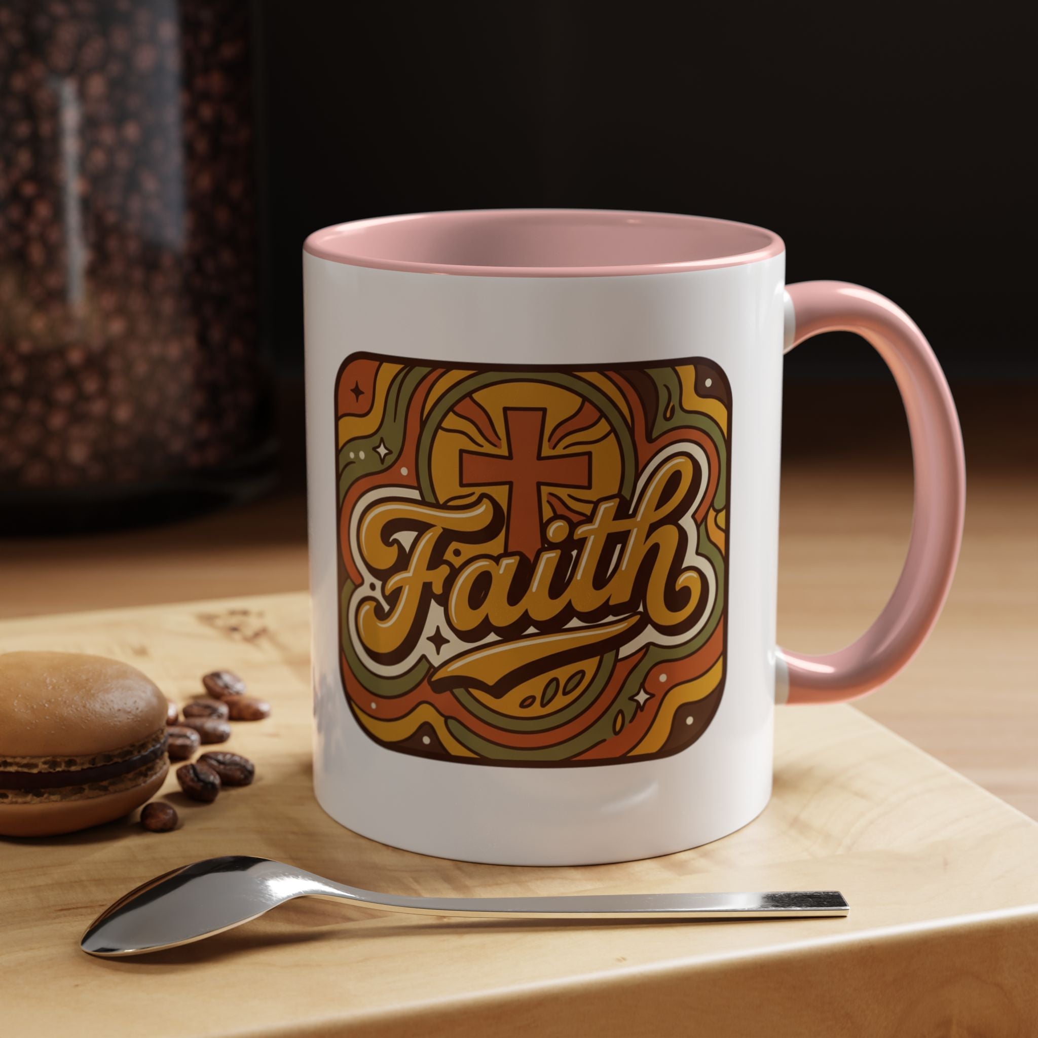 Faith Retro Script Mug | Accent Coffee Mug