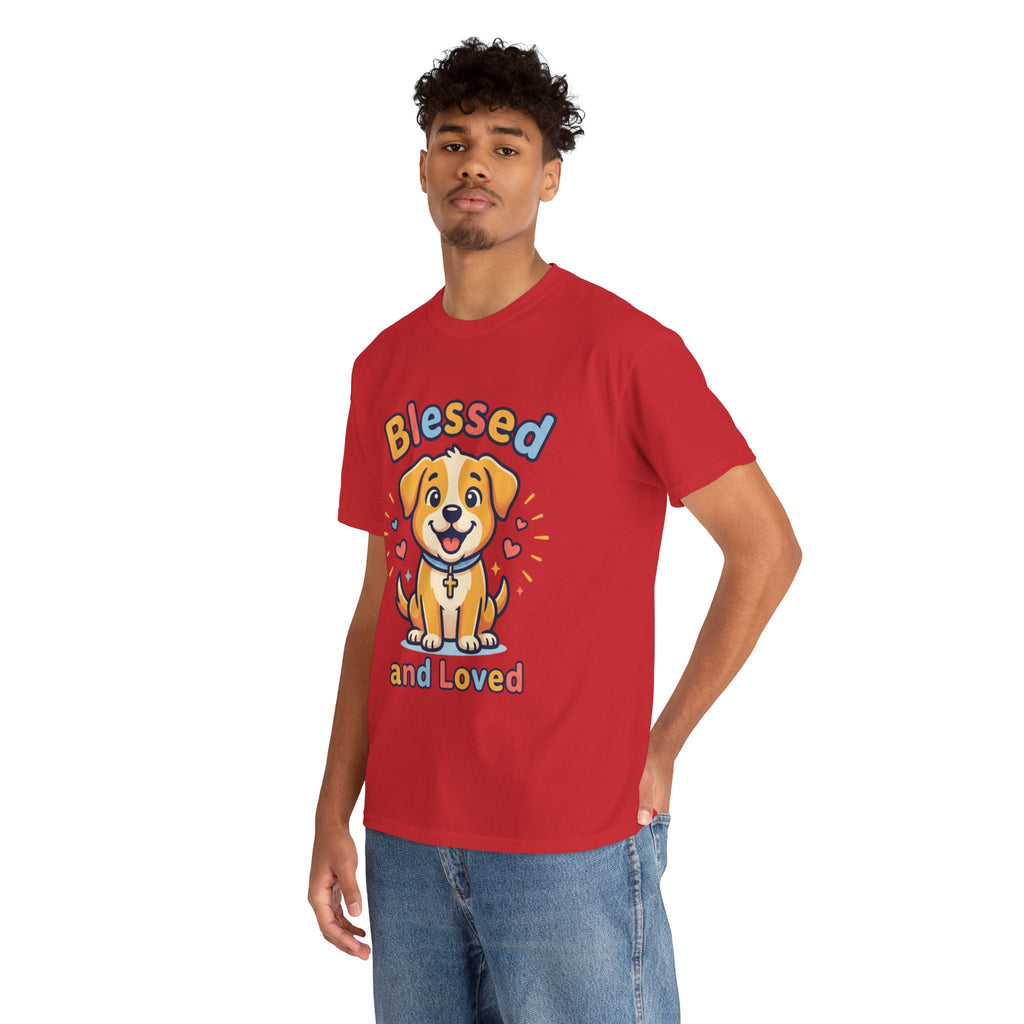 Blessed and Loved Puppy T-Shirt — Cute Dog Graphic Tee for Pet Lovers